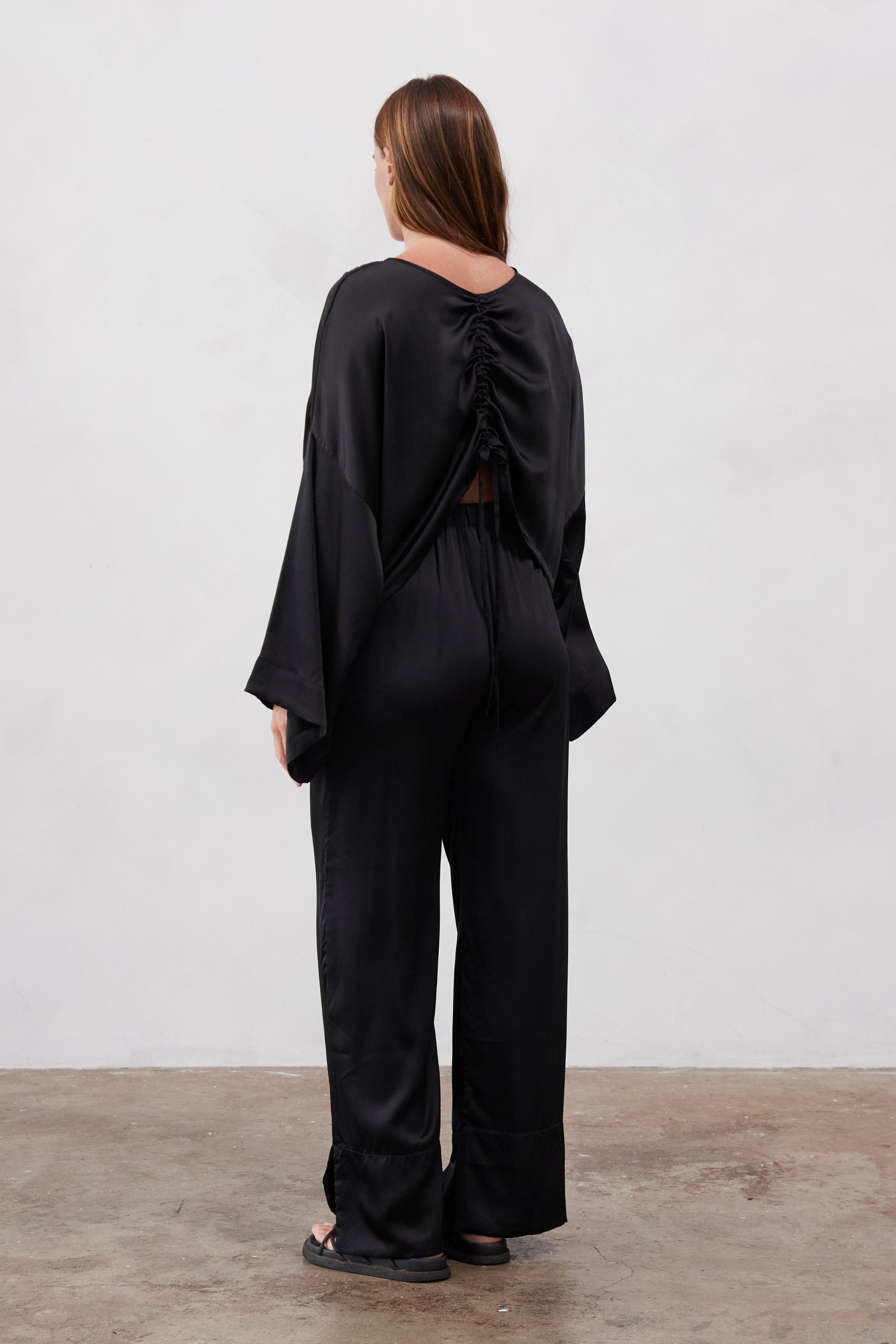 Ida Silk Pant Black