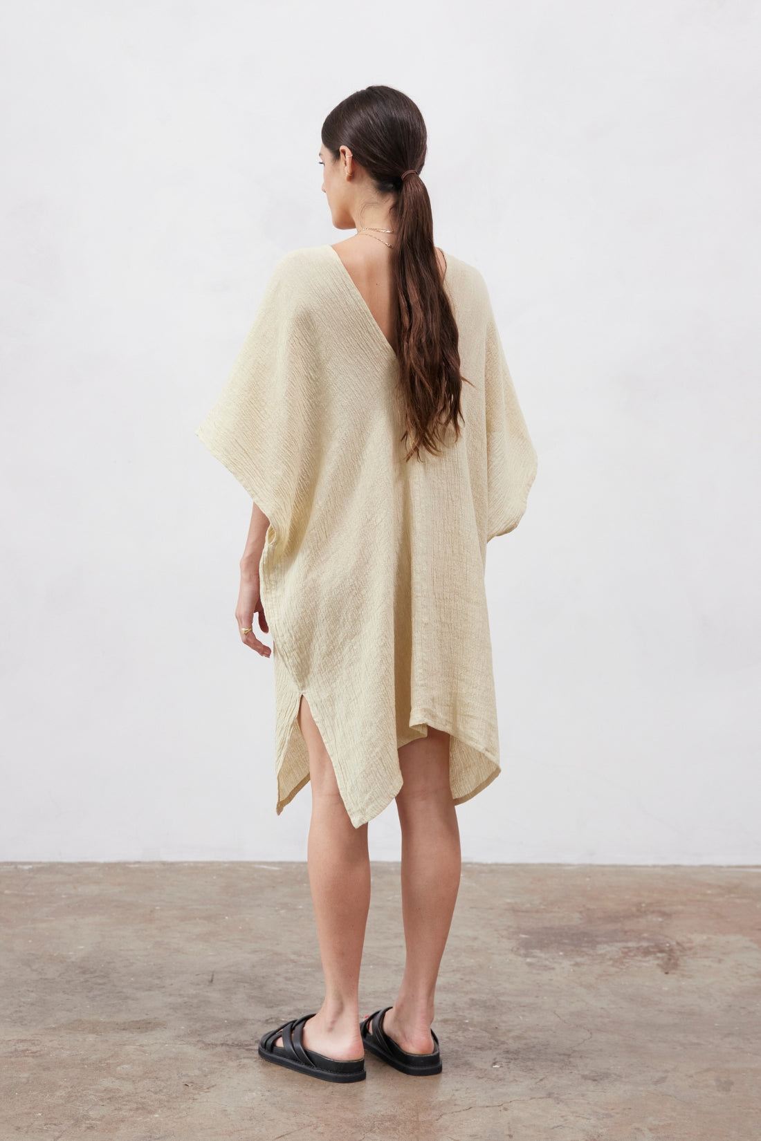 Capri Linen Crinkle Tunic Birch