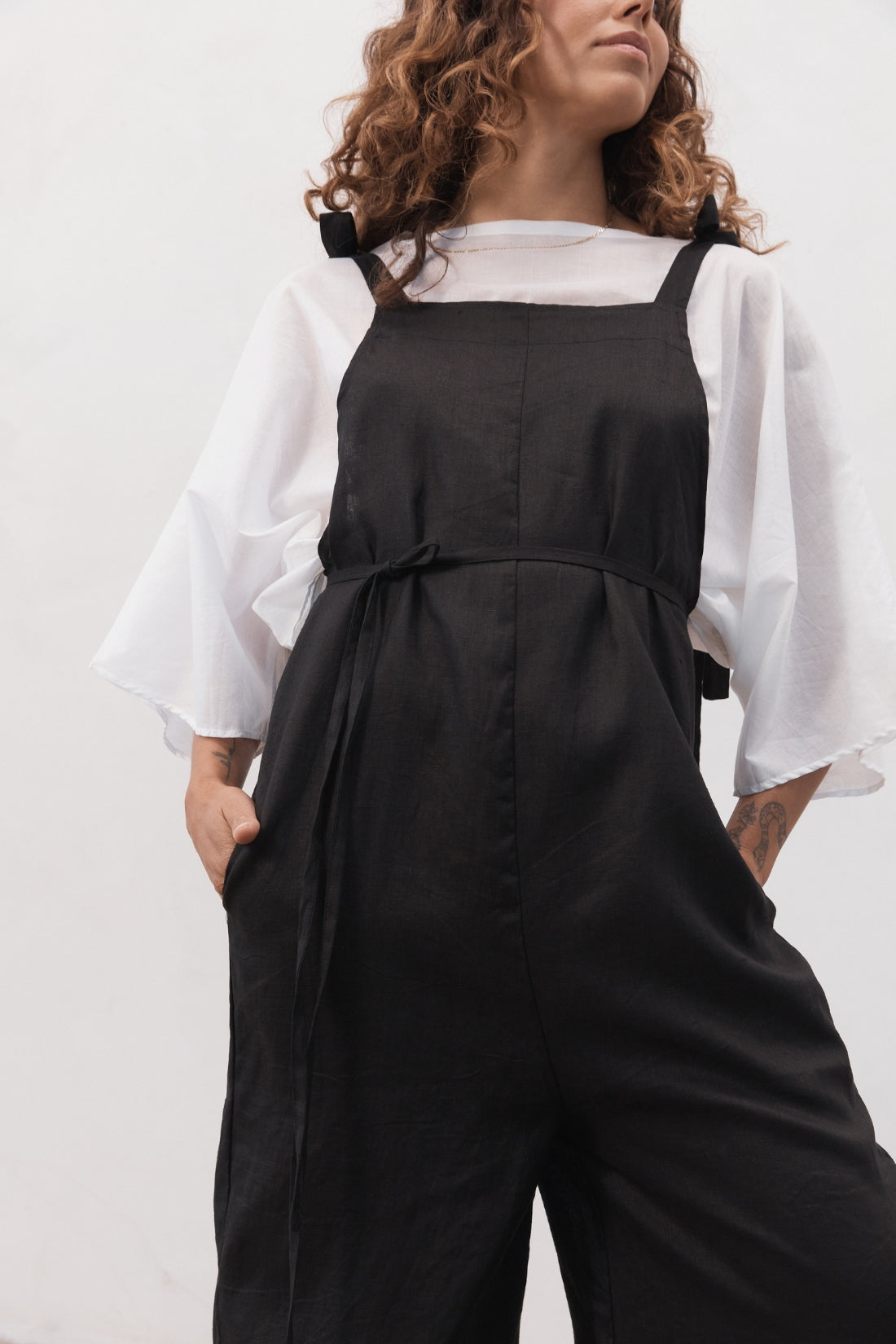 Turner Linen Jumpsuit Black