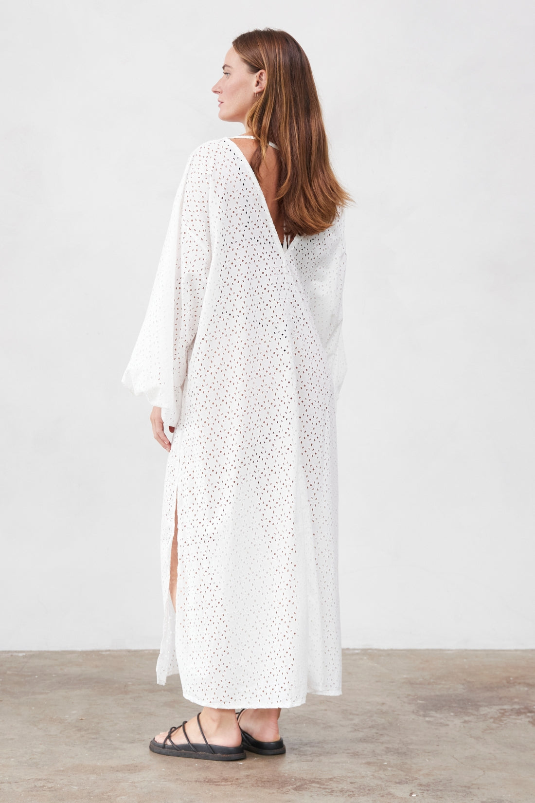 Amalfi Anglaise Maxi Dress White