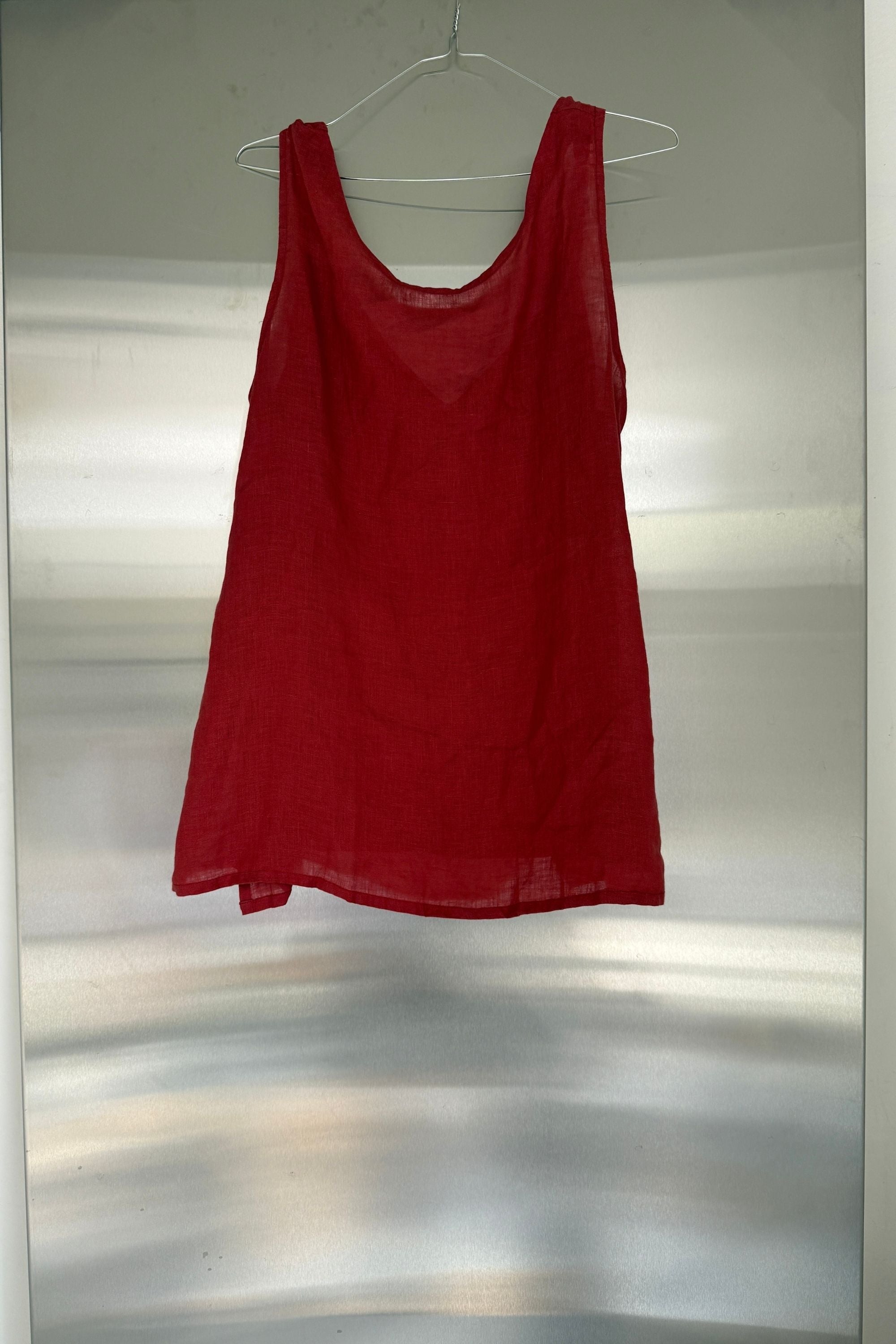 SAMPLE SALE | Burns twisted strap linen top desert