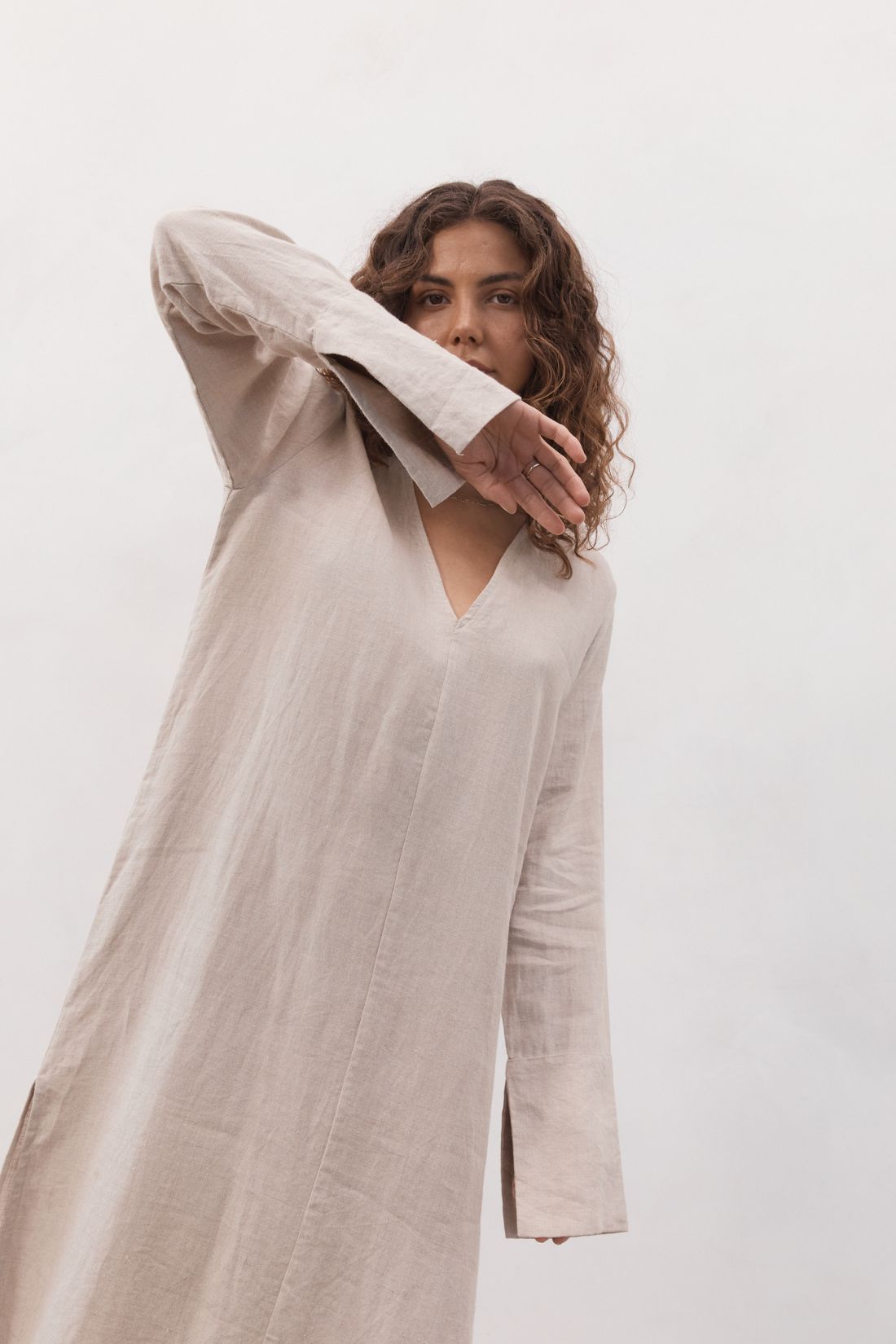 Ragna Linen Dress Sand