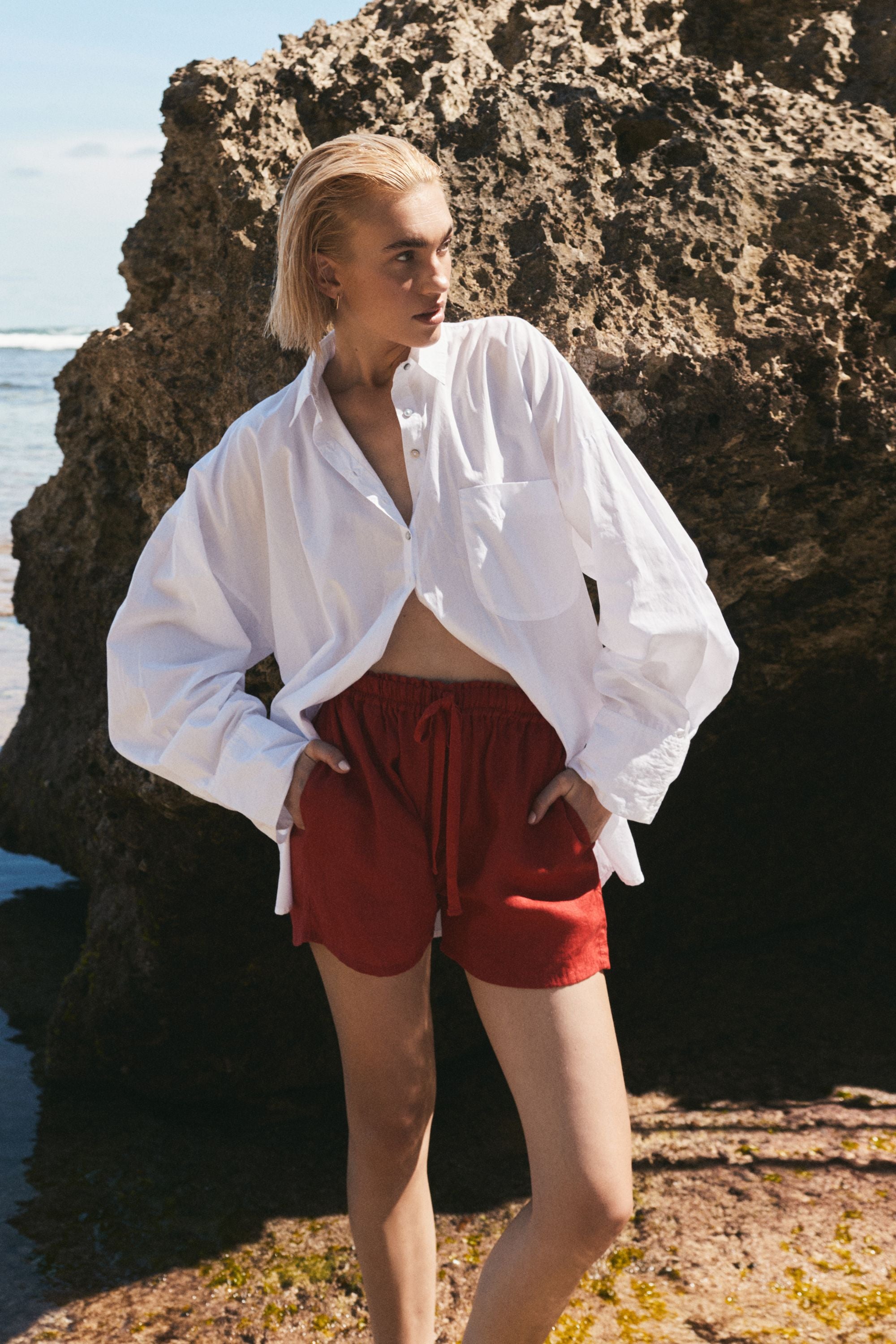 Cooper Linen Short Cherry