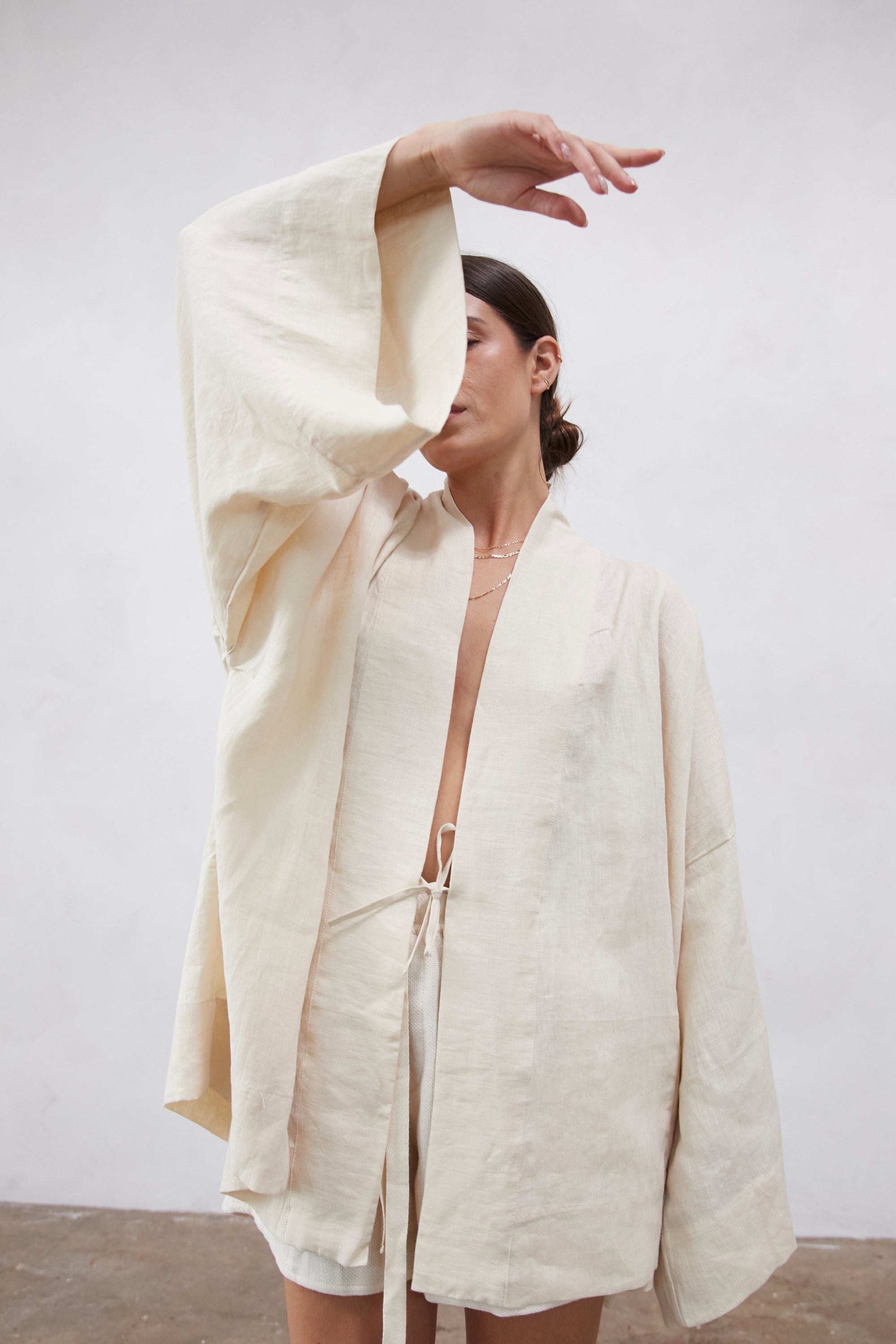 Anya Linen Kimono Shell