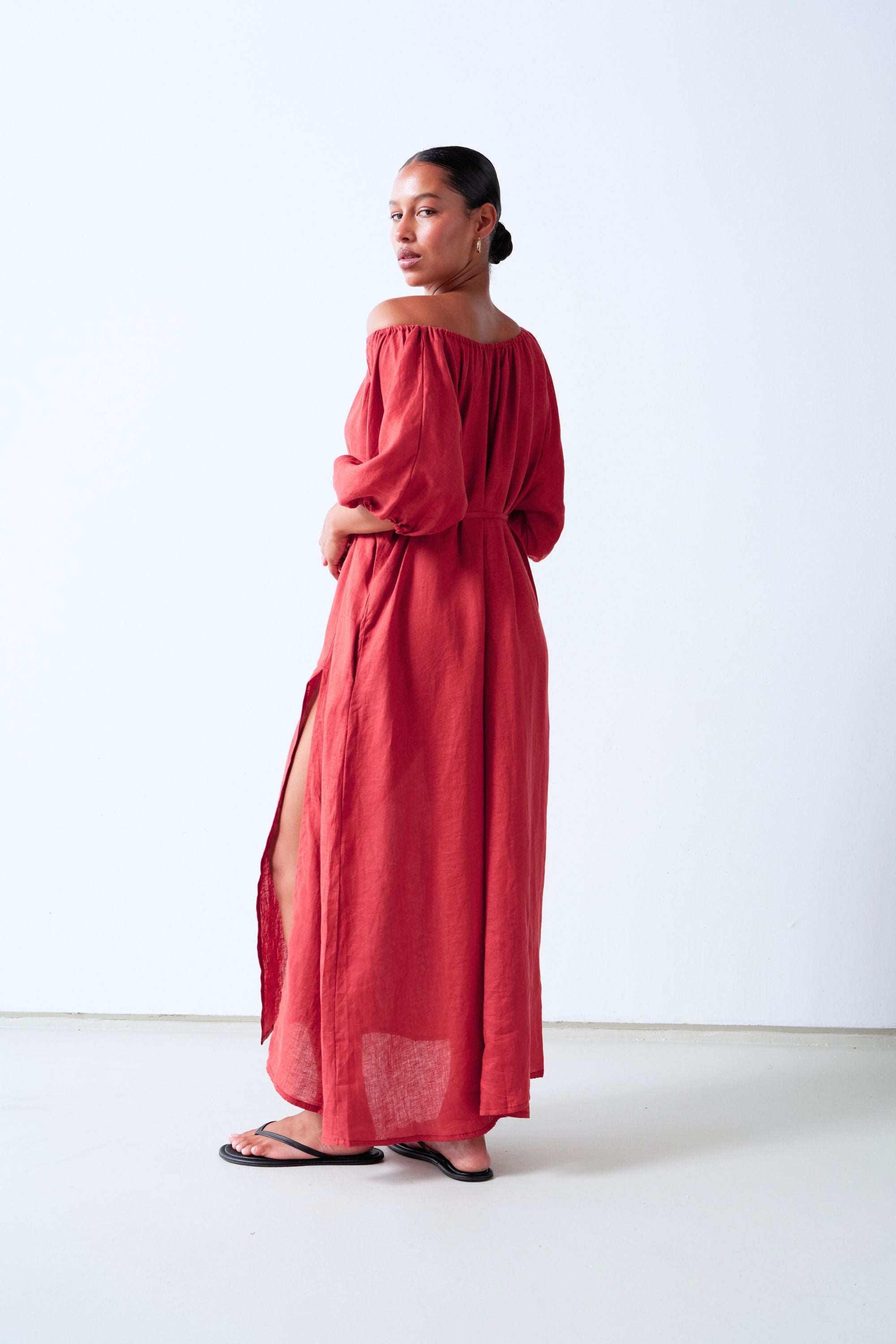Valdis Linen Dress Desert