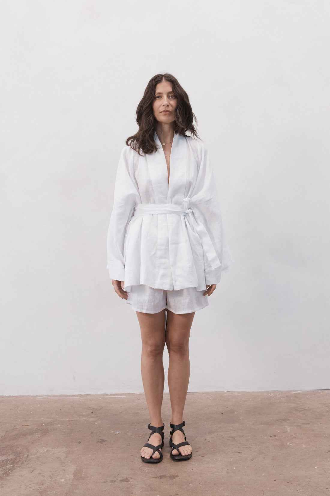 Anya Linen Kimono White