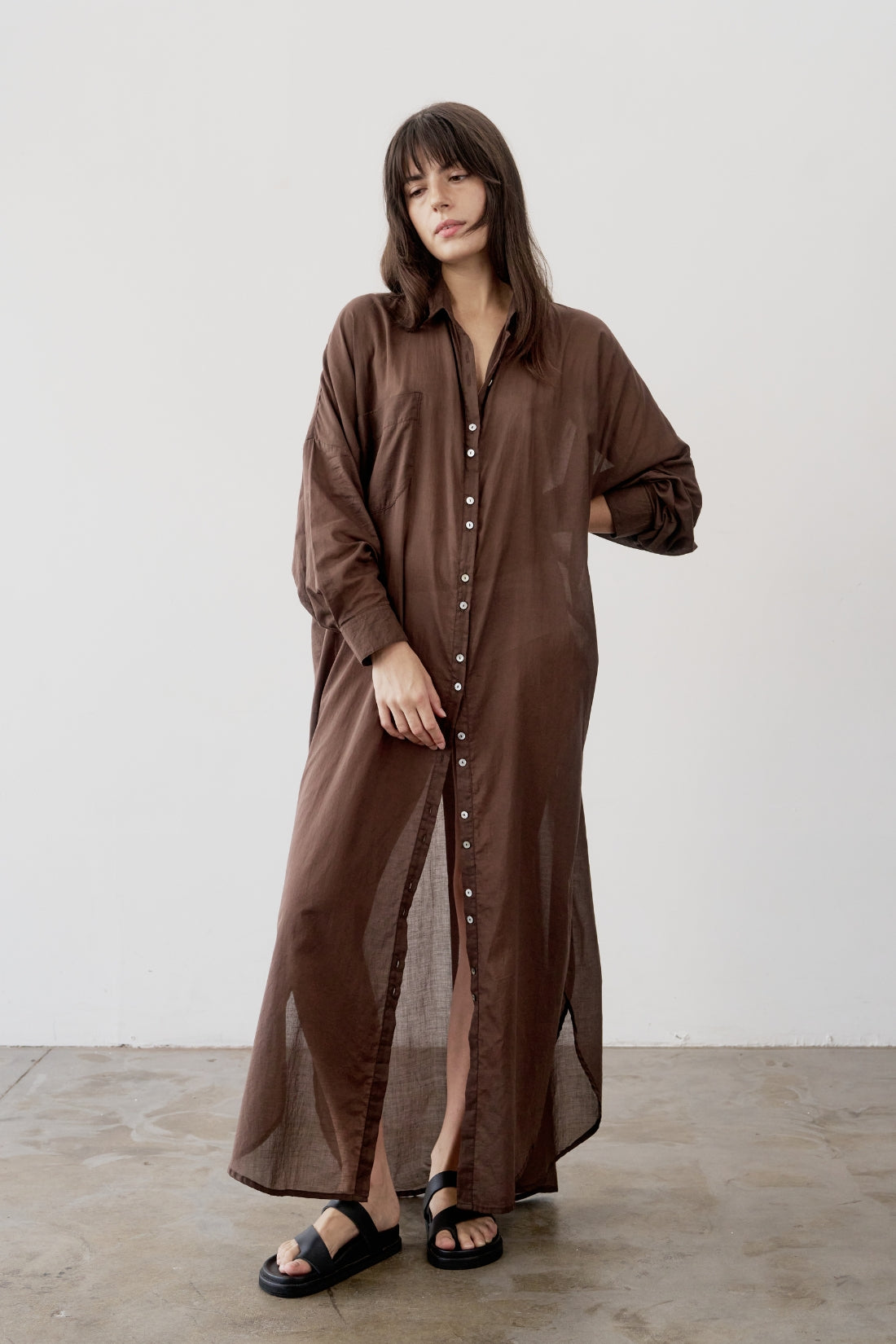 Santorini Shirt Dress Cacao