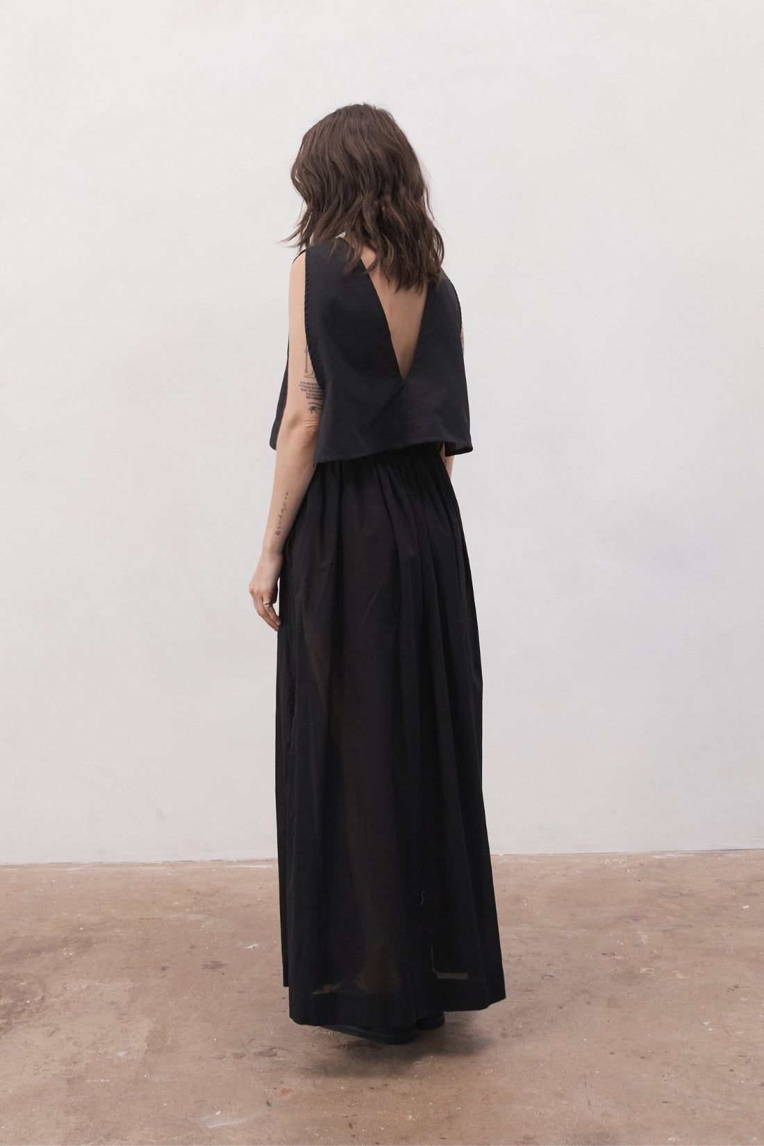 Tulum Organic Cotton Top Black