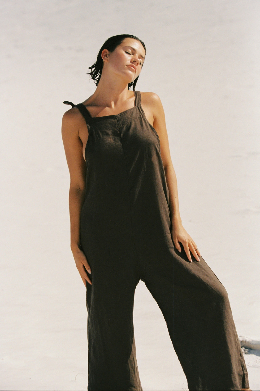 Turner Linen Jumpsuit Cacao