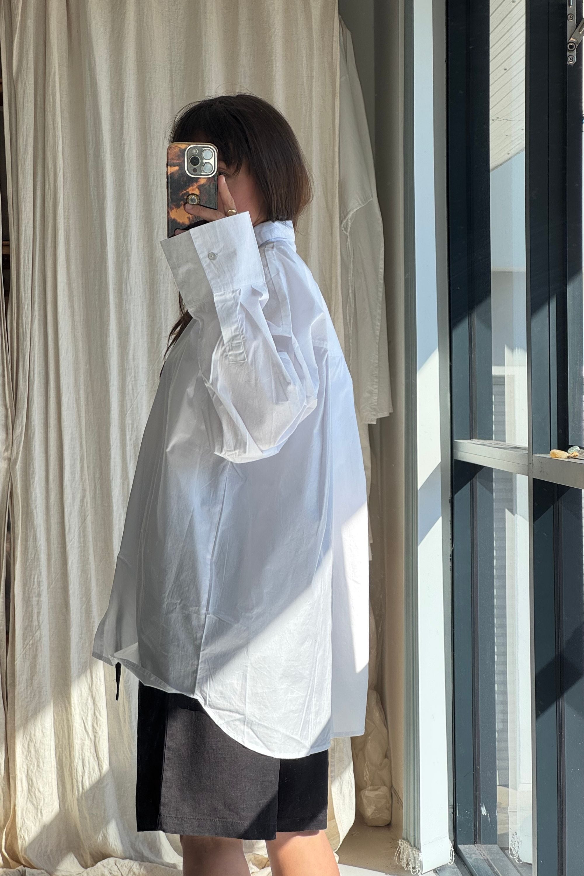 SAMPLE SALE | Mateo Cotton Poplin Shirt White