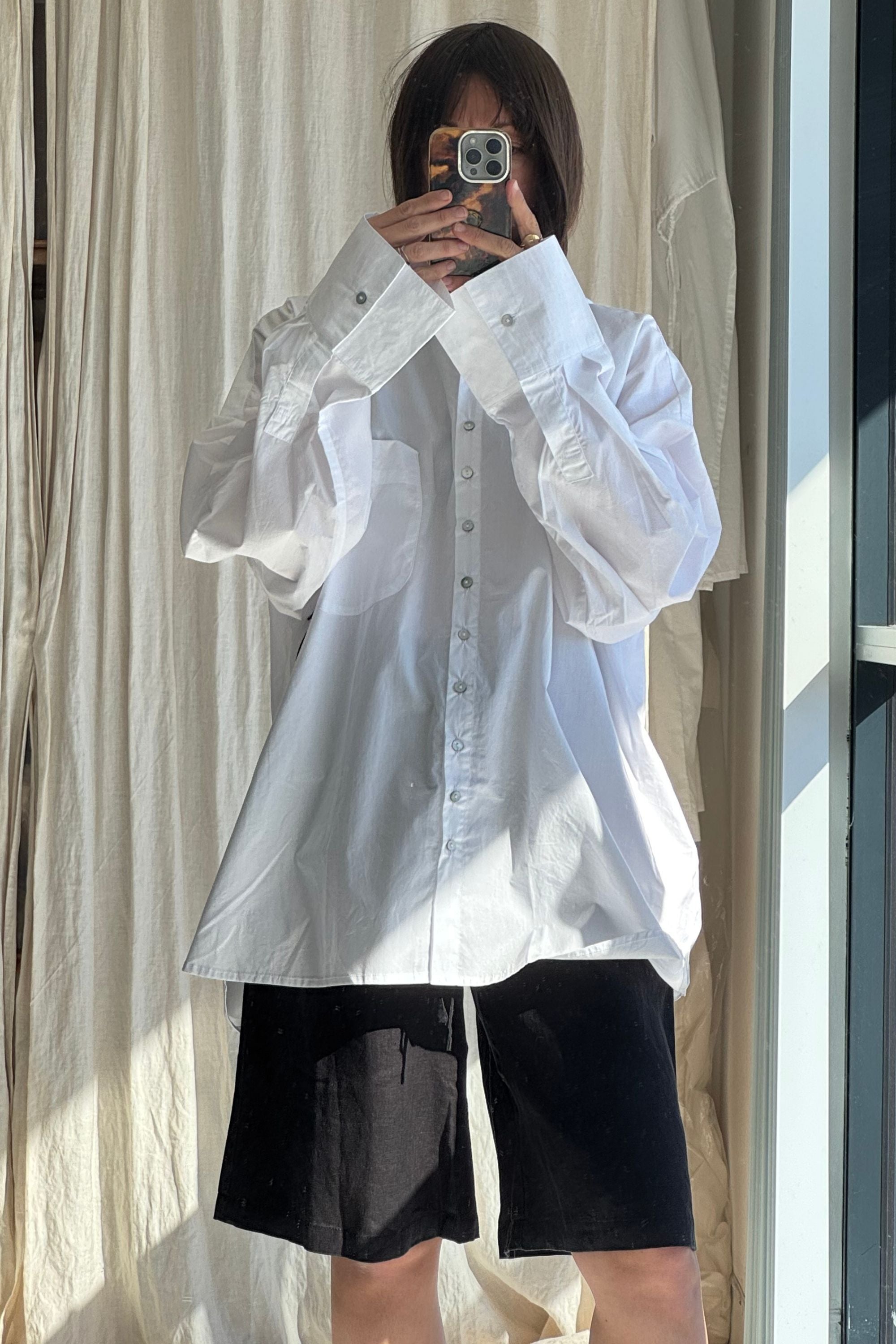 SAMPLE SALE | Mateo Cotton Poplin Shirt White