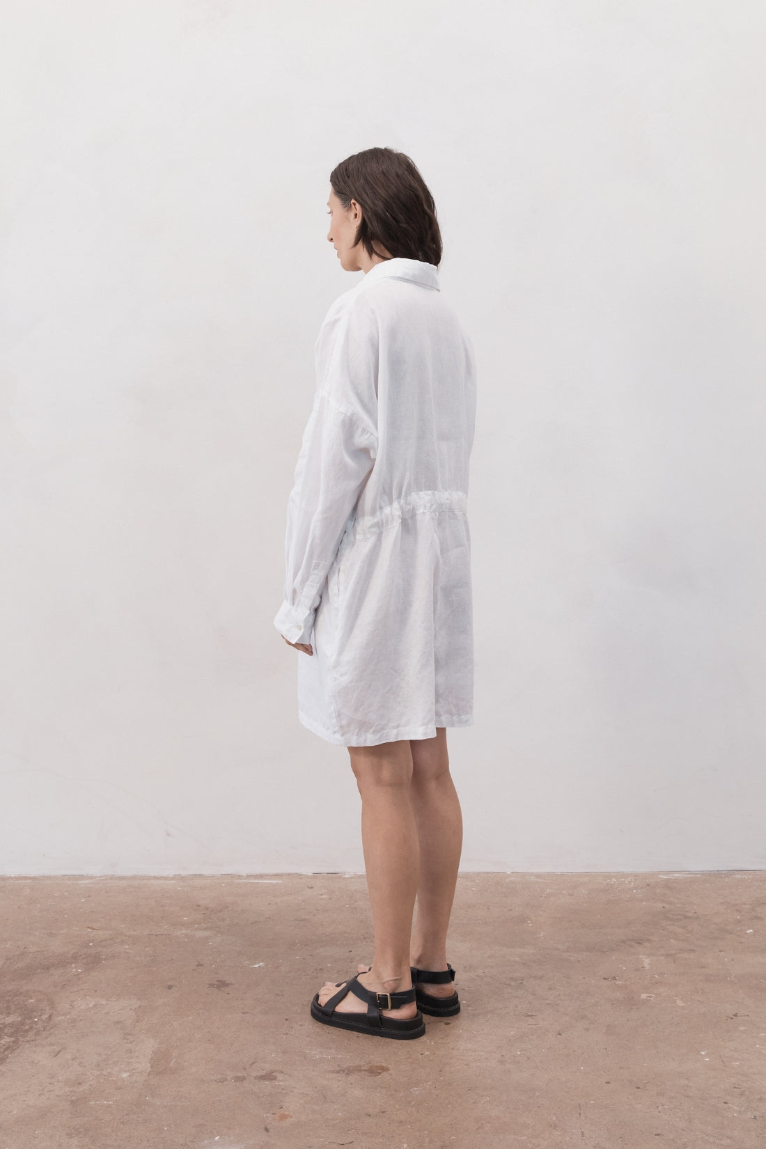 Ewa Linen Boilersuit White