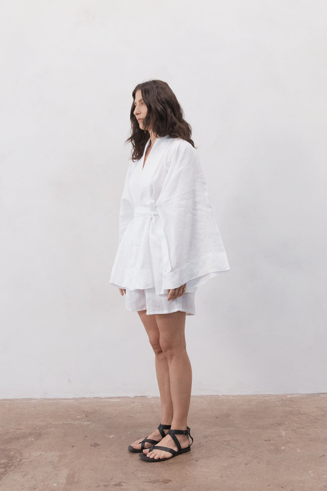 Anya Linen Kimono White