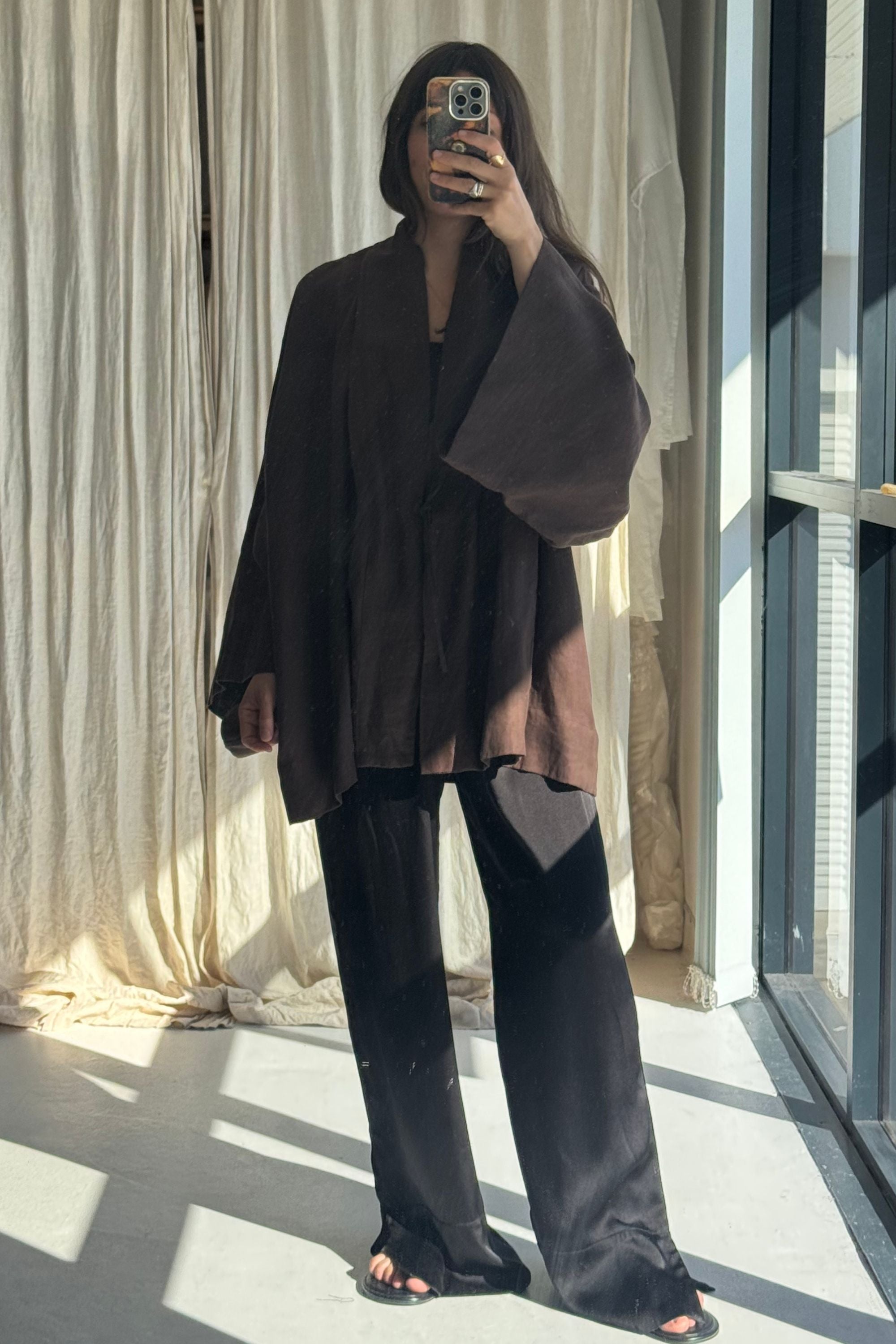 SAMPLE SALE | Anya Linen Kimono Cacao