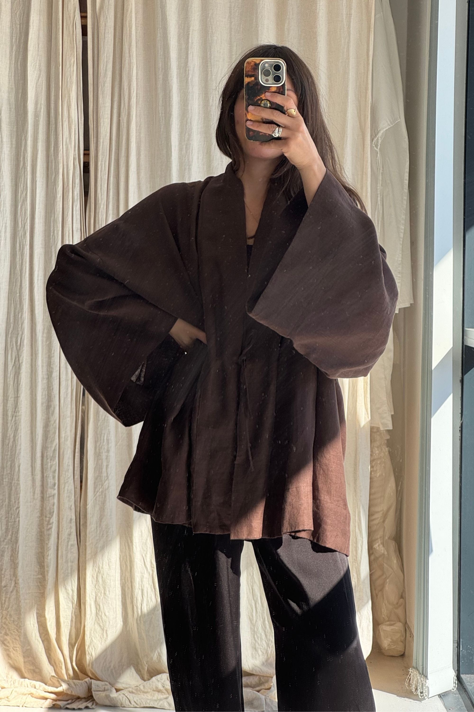 SAMPLE SALE | Anya Linen Kimono Cacao