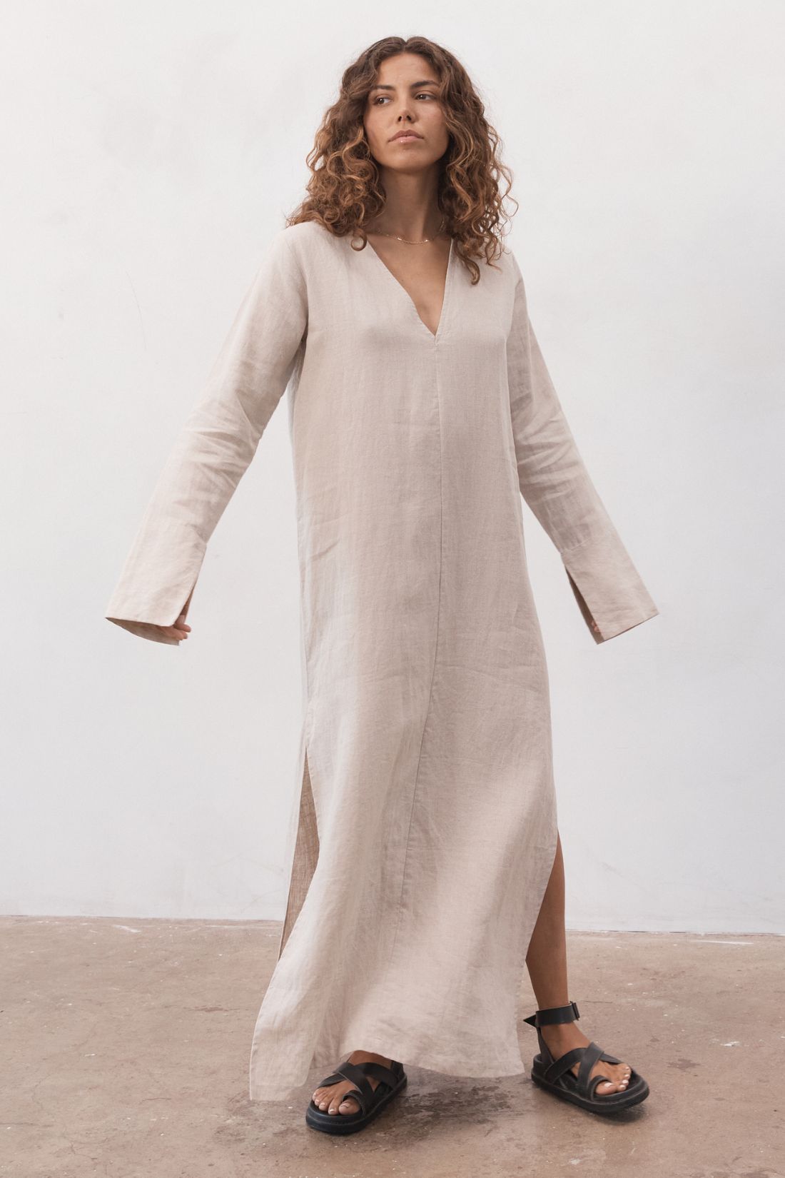 Ragna Linen Dress Sand