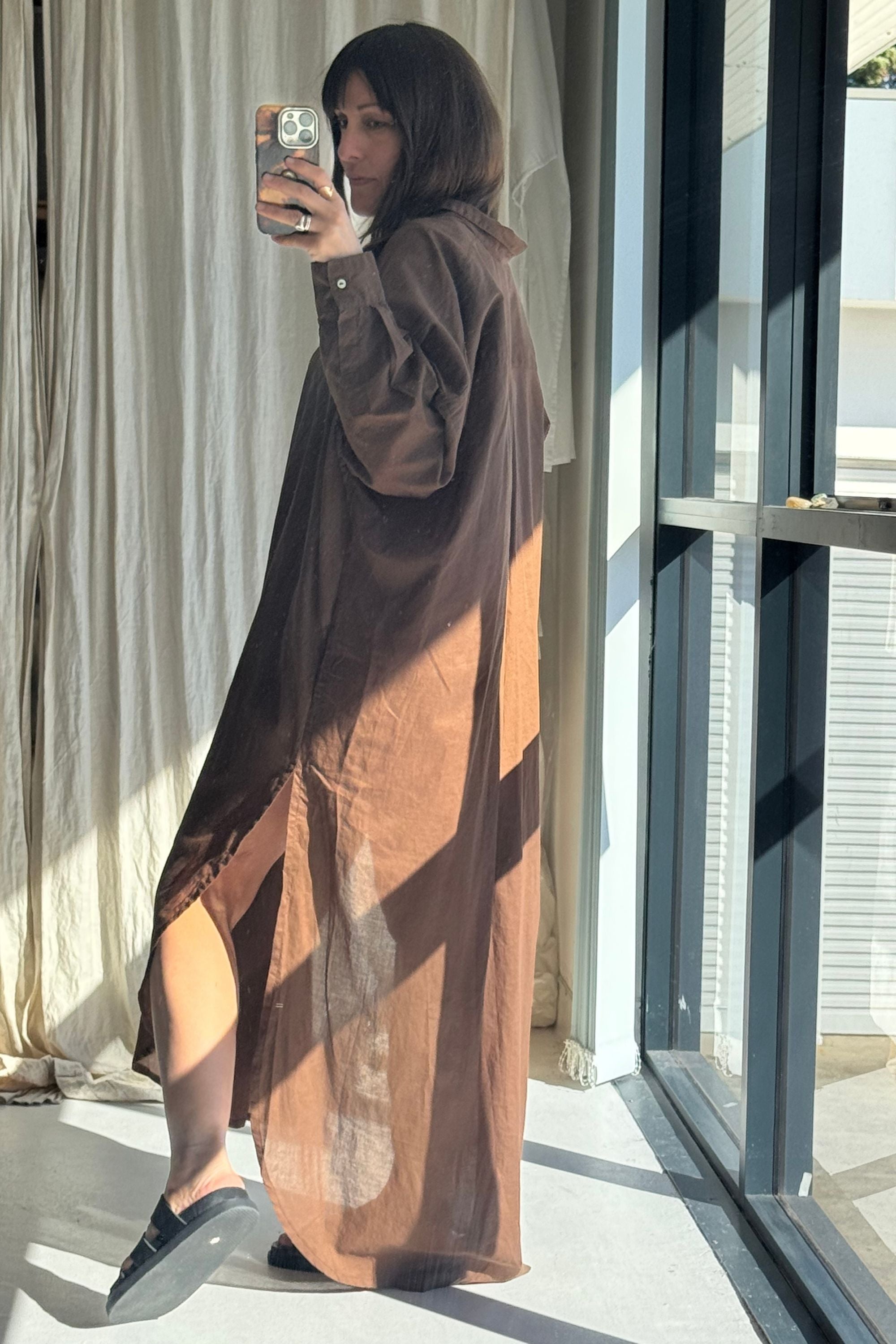 SAMPLE SALE | Santorini Shirt Dress Cacao