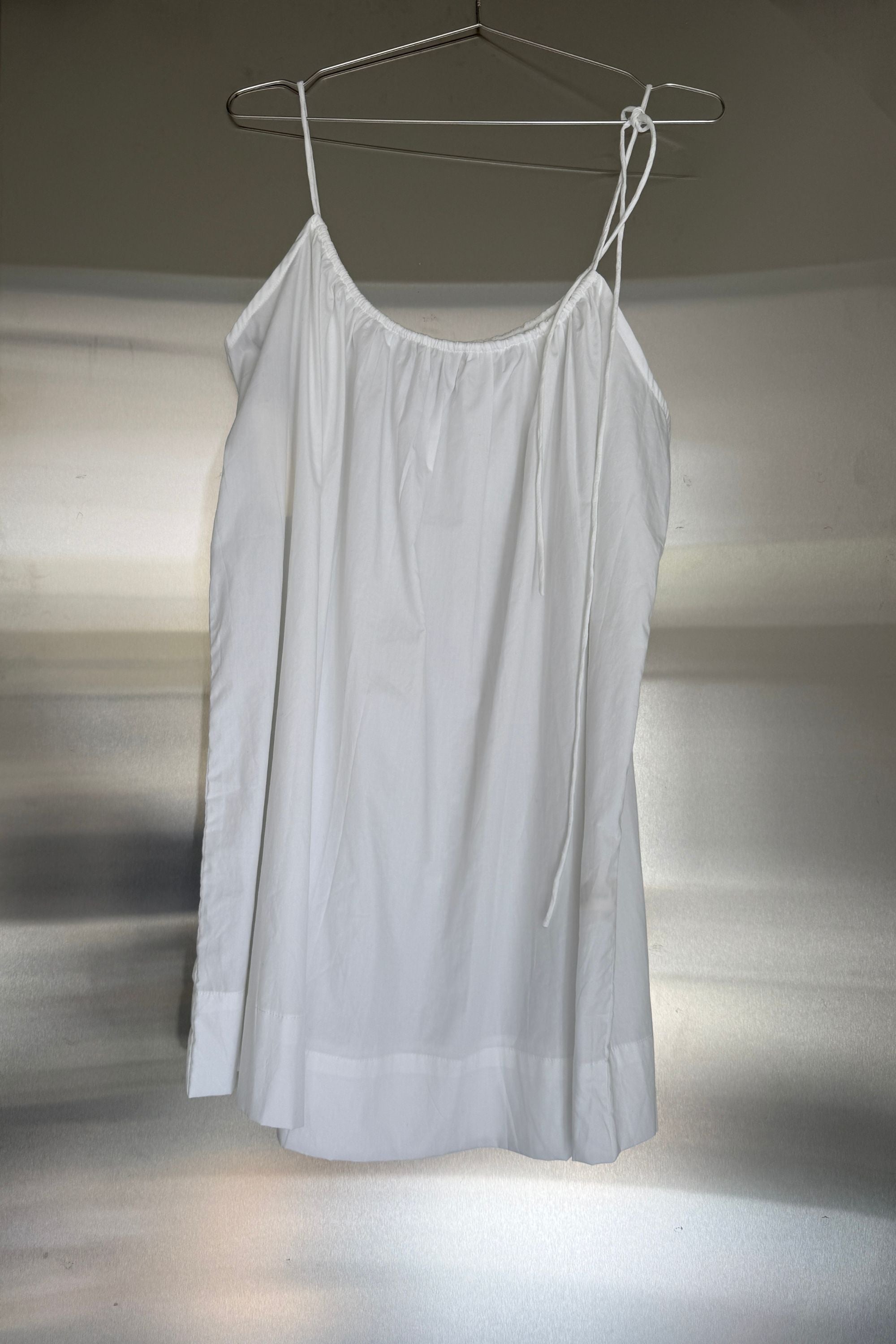 SAMPLE SALE | Cotton poplin drawstring mini dress