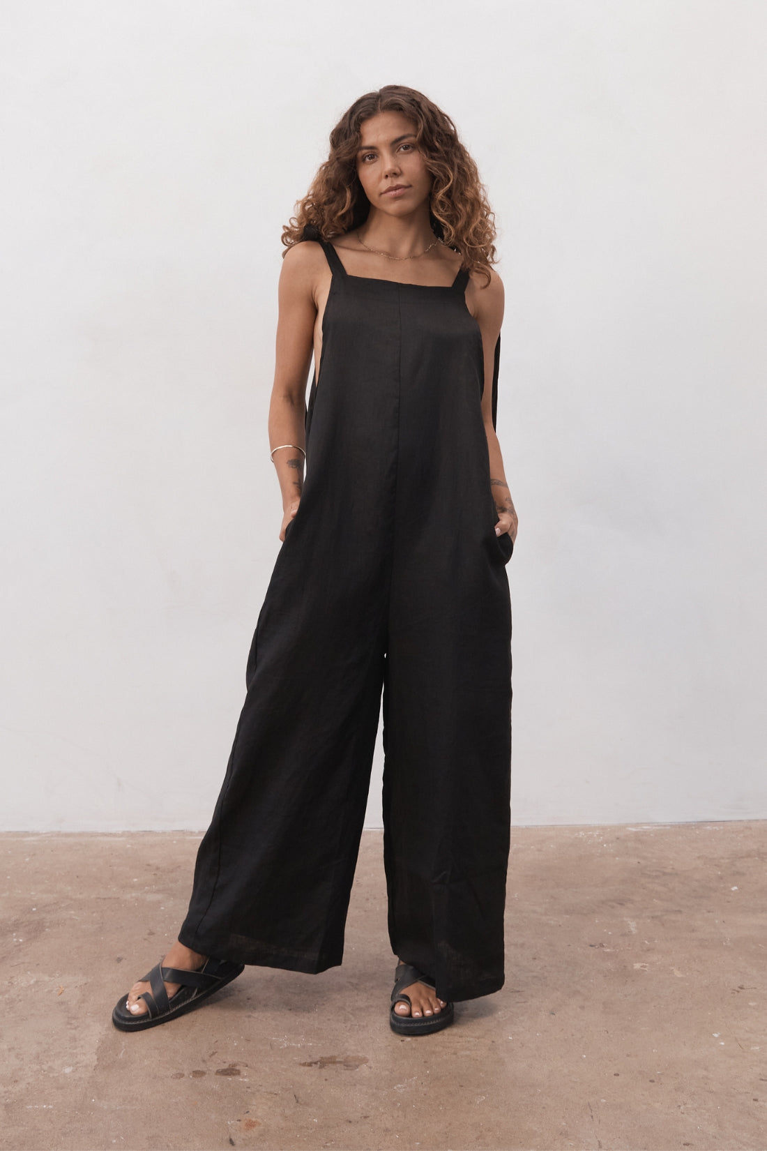 Turner Linen Jumpsuit Black