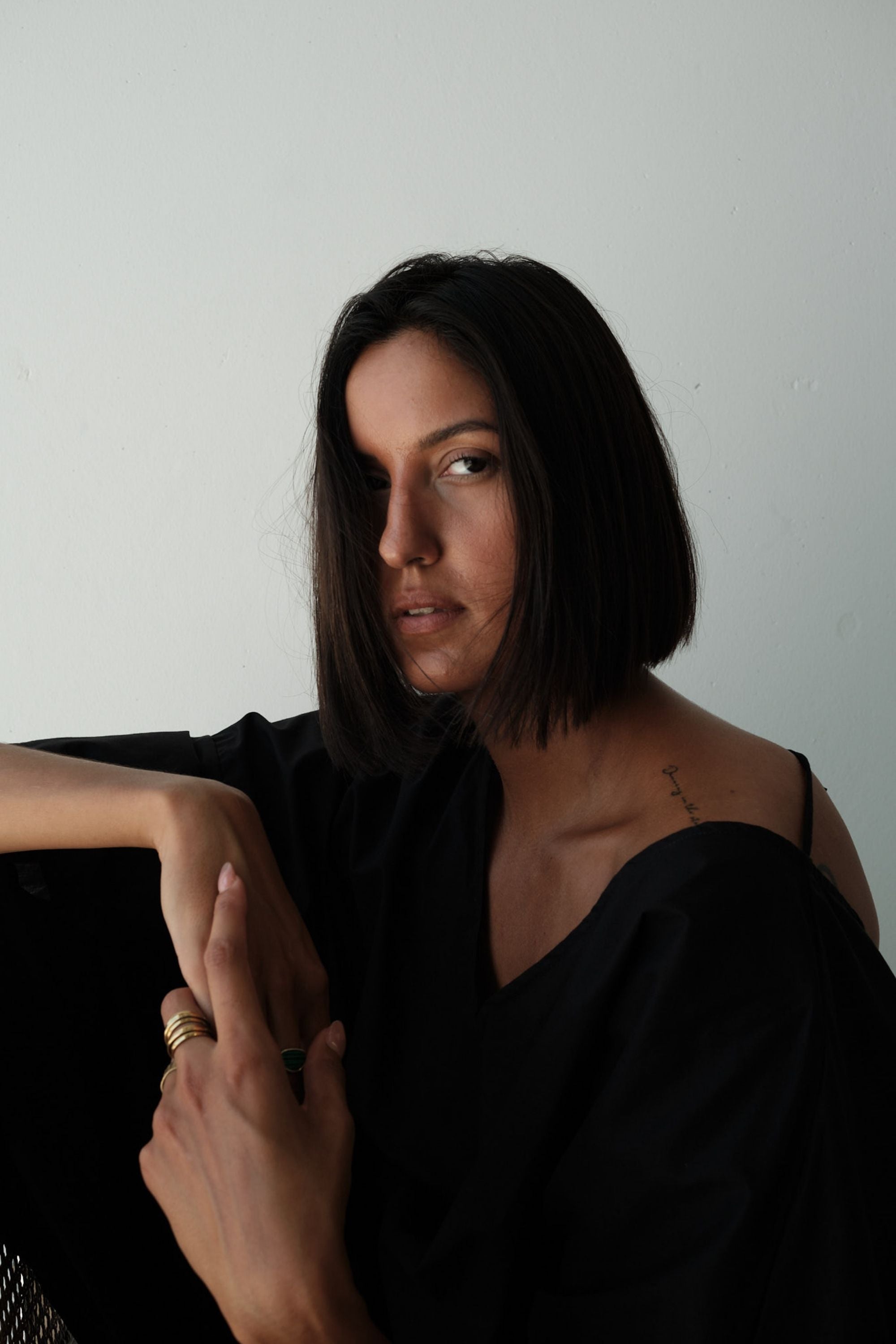 Ibiza Organic Cotton Kaftan Black — UNIKSPACE