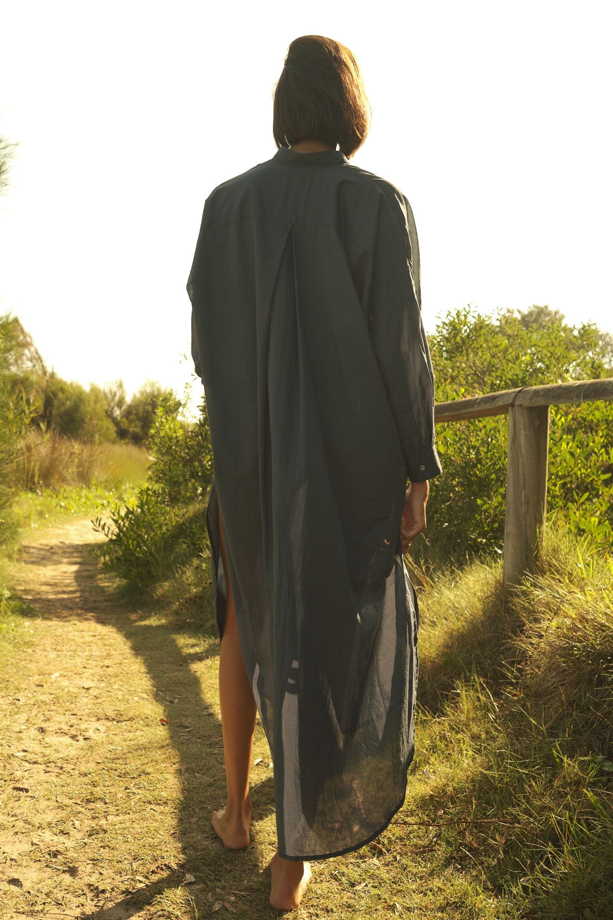 Santorini Shirt Dress Midnight — UNIKSPACE