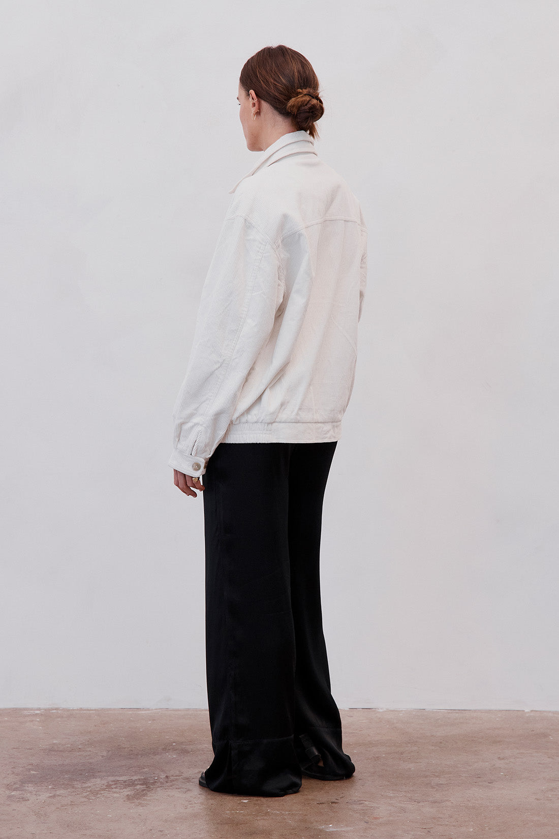 Alfred Corduroy Bomber Jacket Ivory