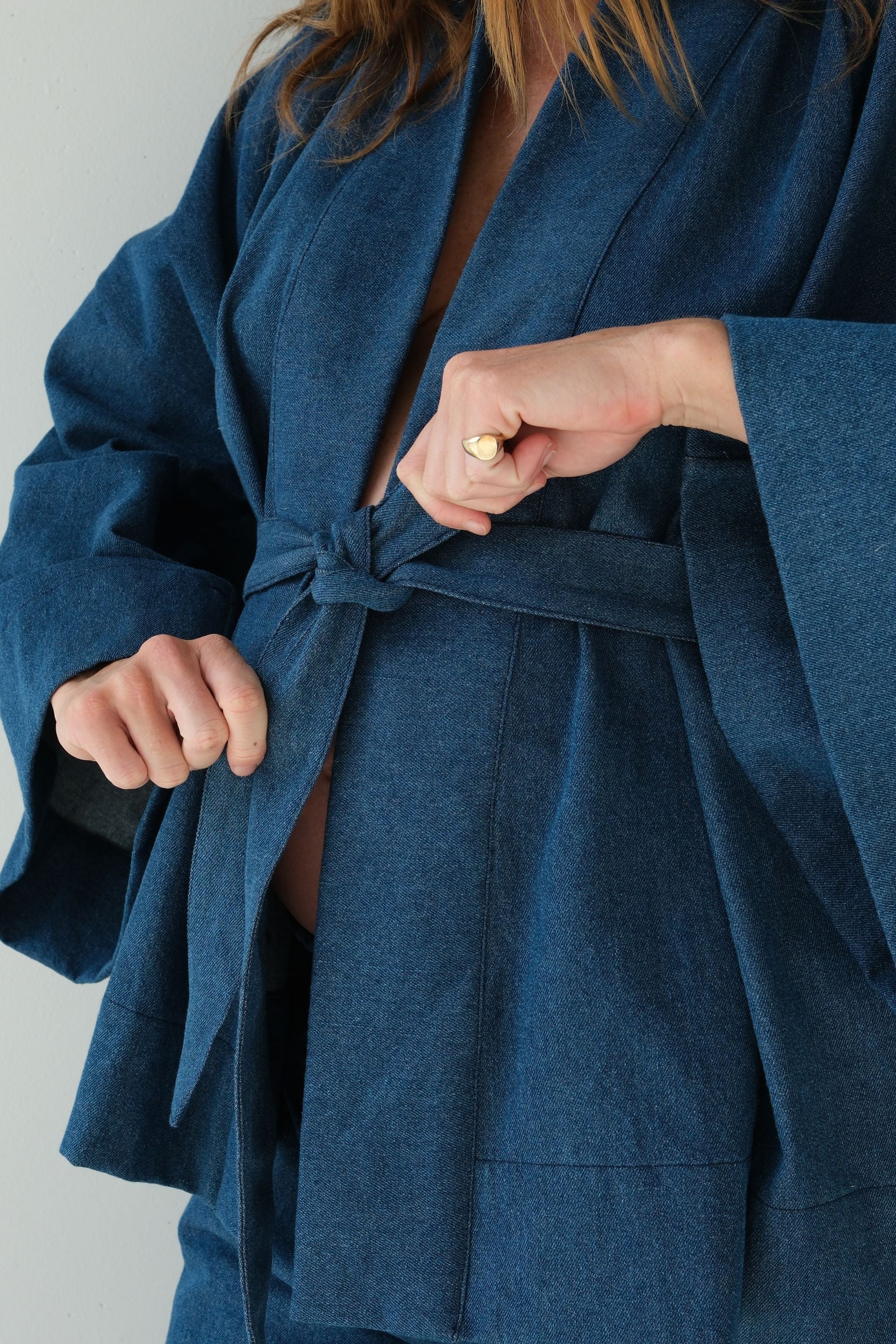 Anya Denim Kimono Medium Stonewash Blue