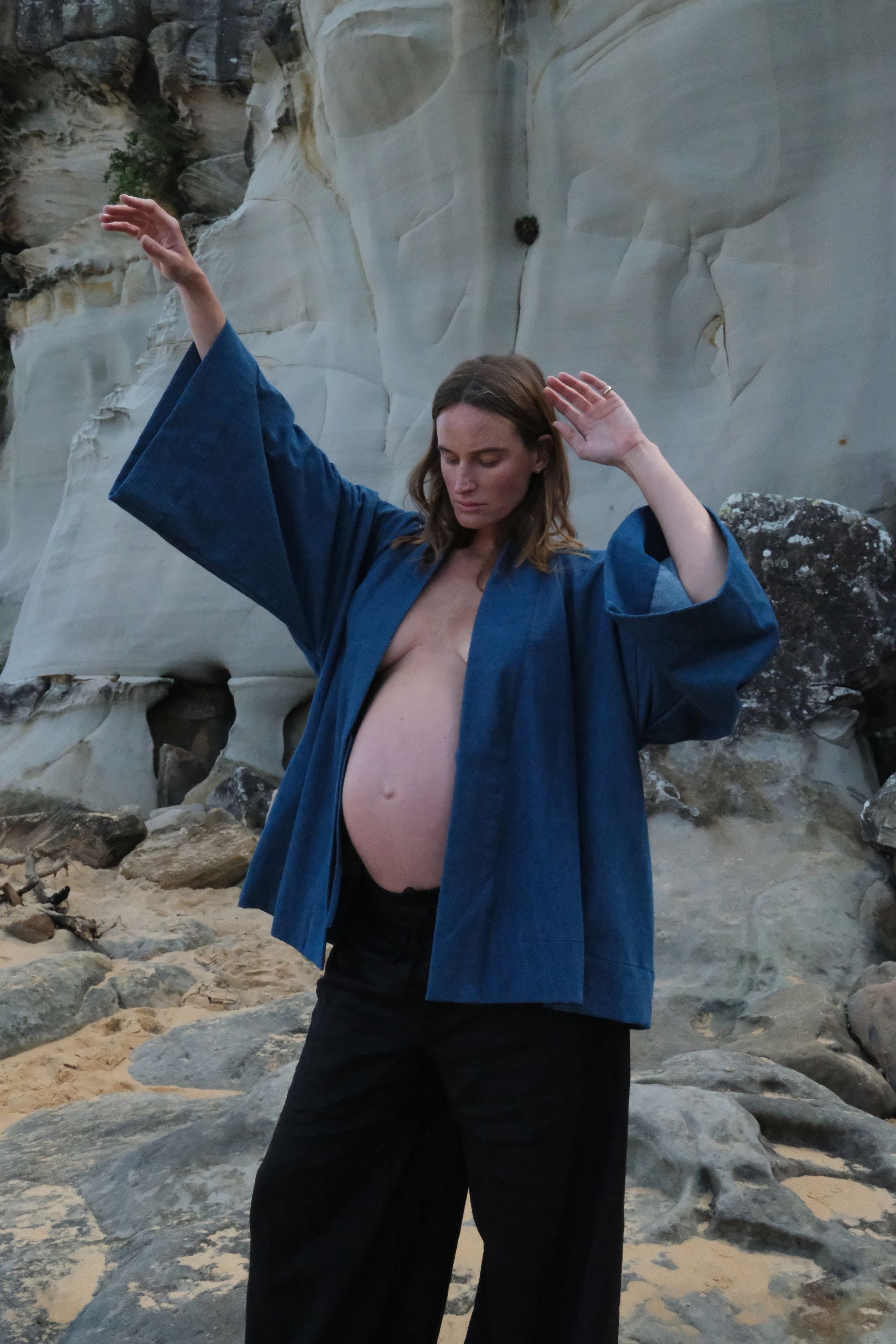 Anya Denim Kimono Medium Stonewash Blue