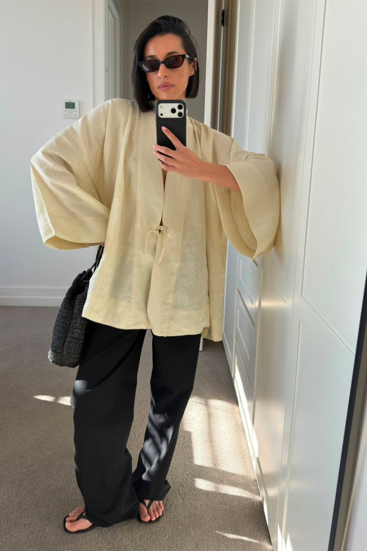 Anya Linen Kimono Shell