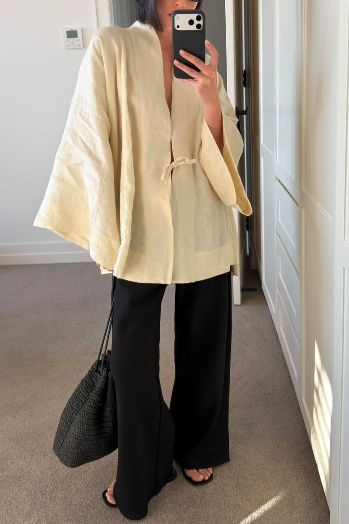 Anya Linen Kimono Shell