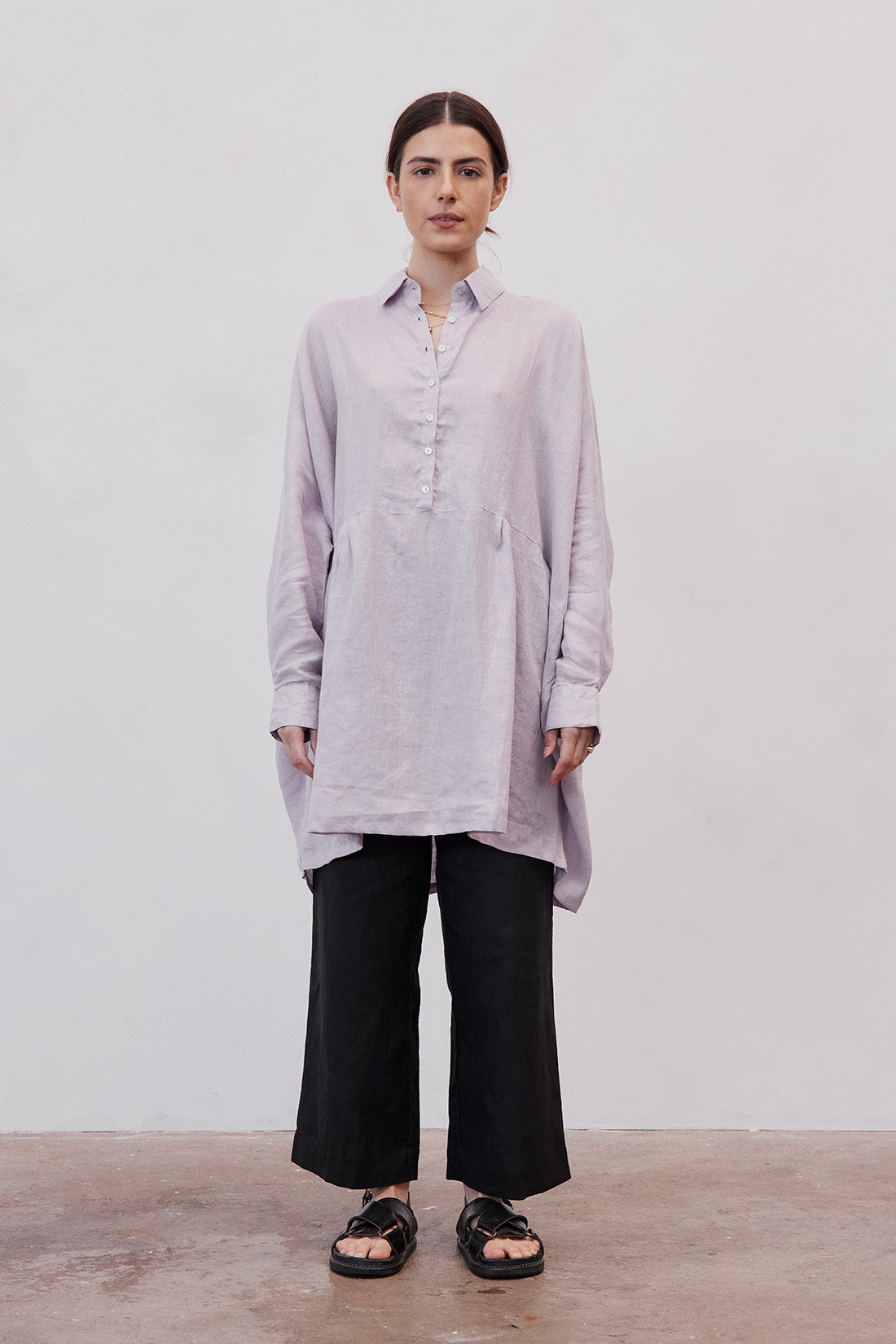 Byron Oversized Shirt Dress Mist