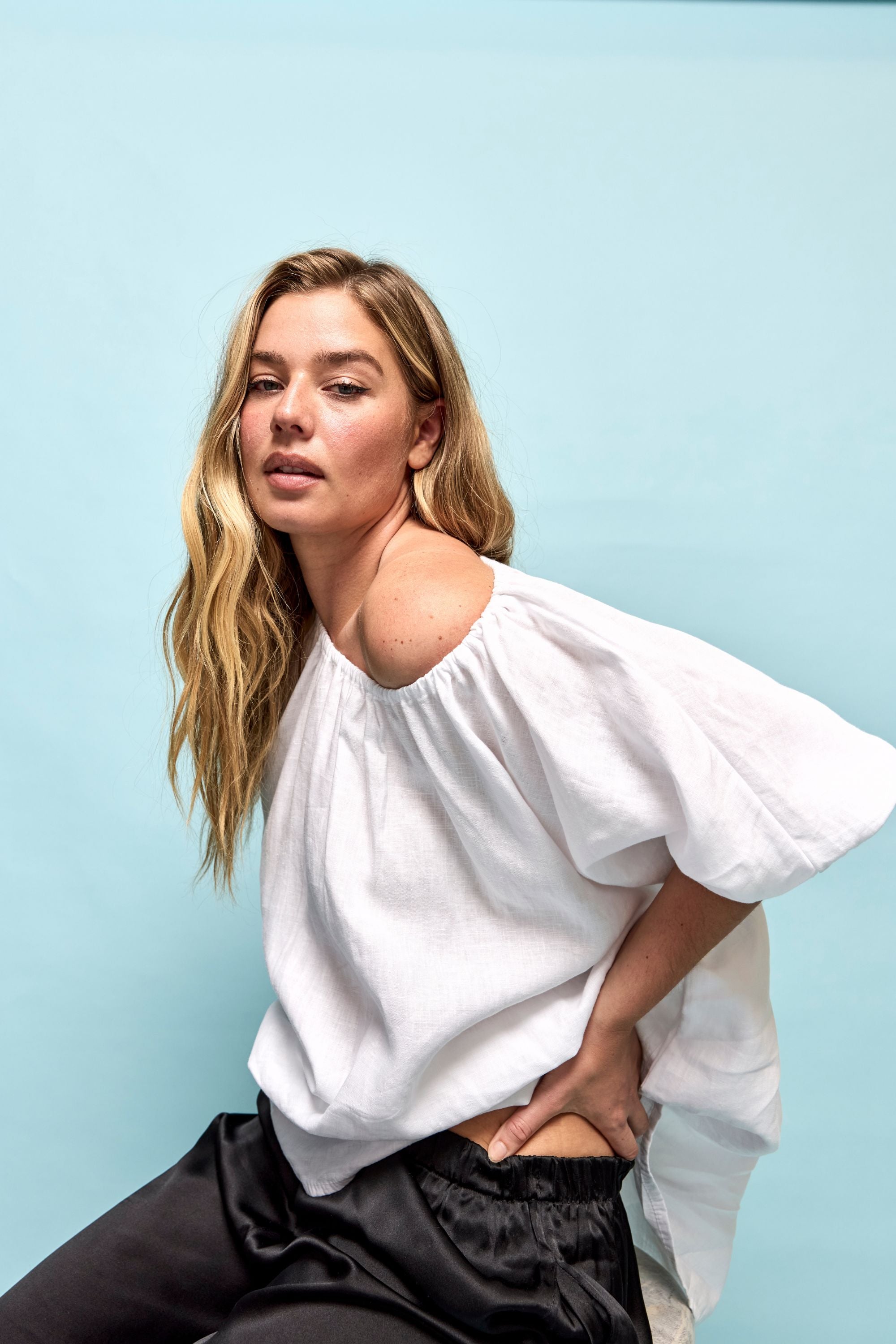 Daisy Linen Mini Dress White