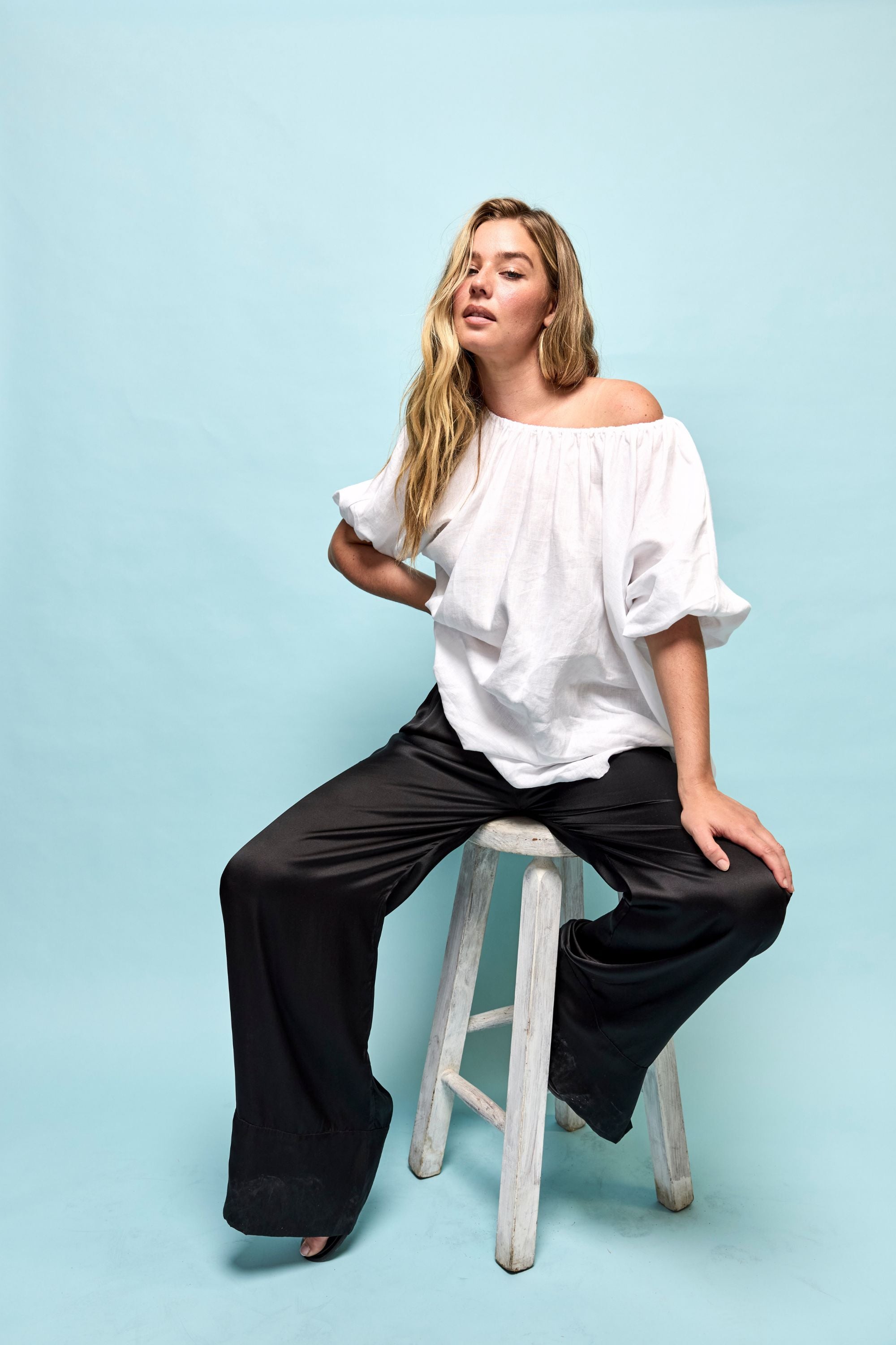 Daisy Linen Mini Dress White
