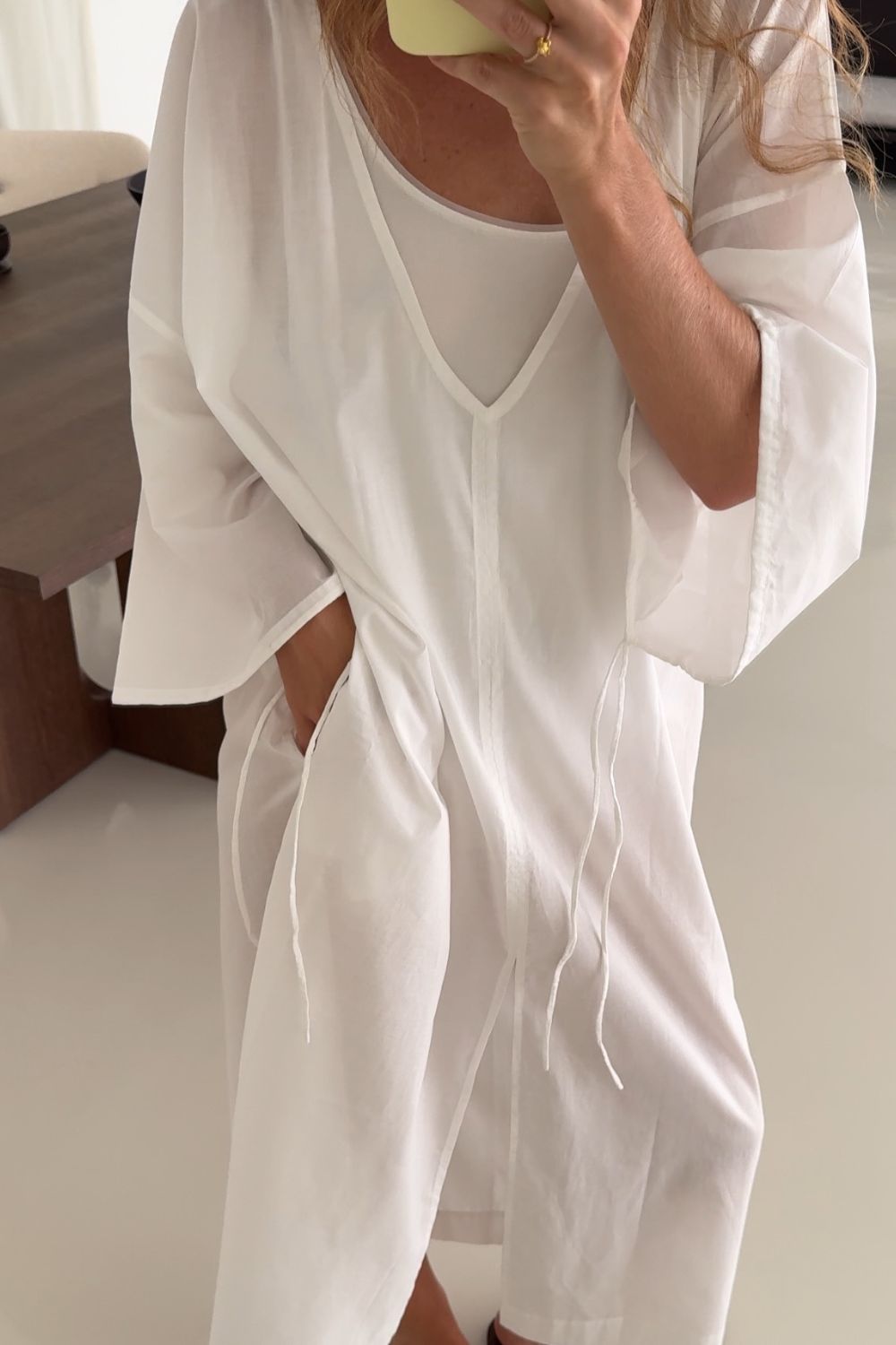 Ibiza Organic Cotton Kaftan White