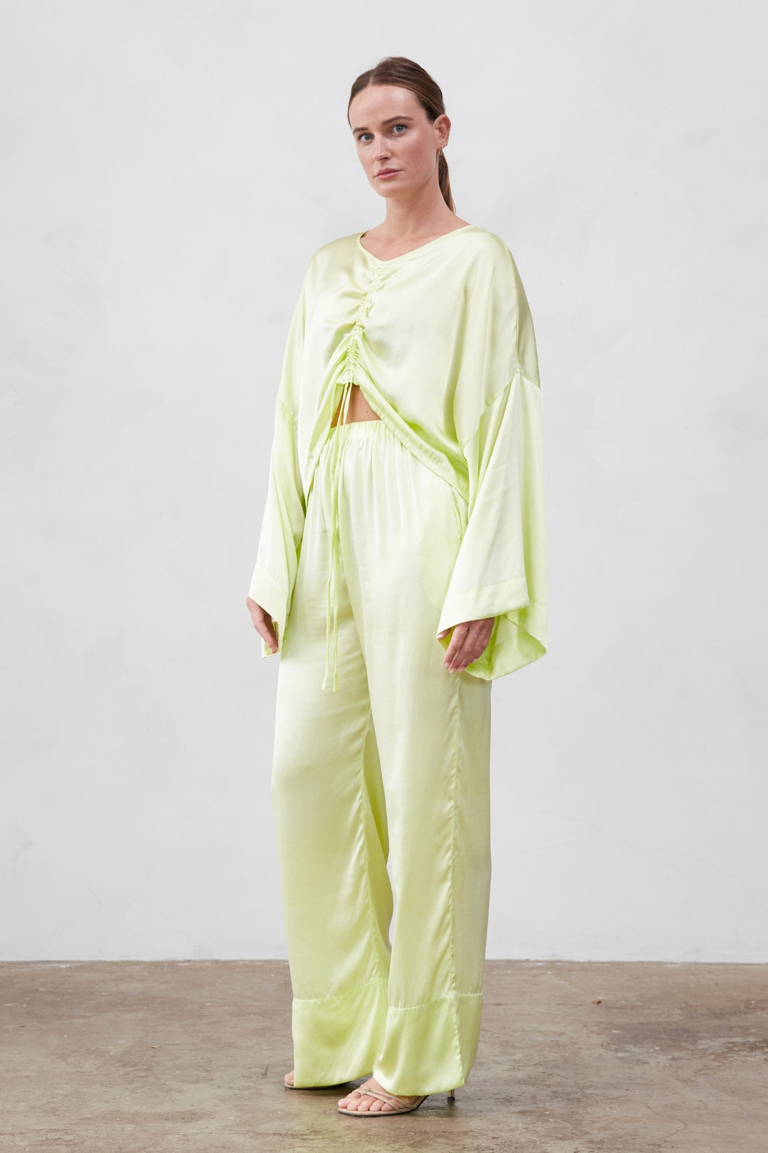 Ida Silk Pant Sunny Lime