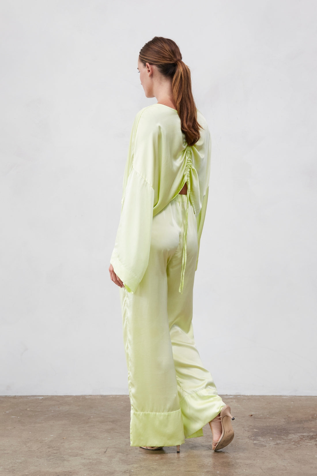 Ida Silk Pant Sunny Lime