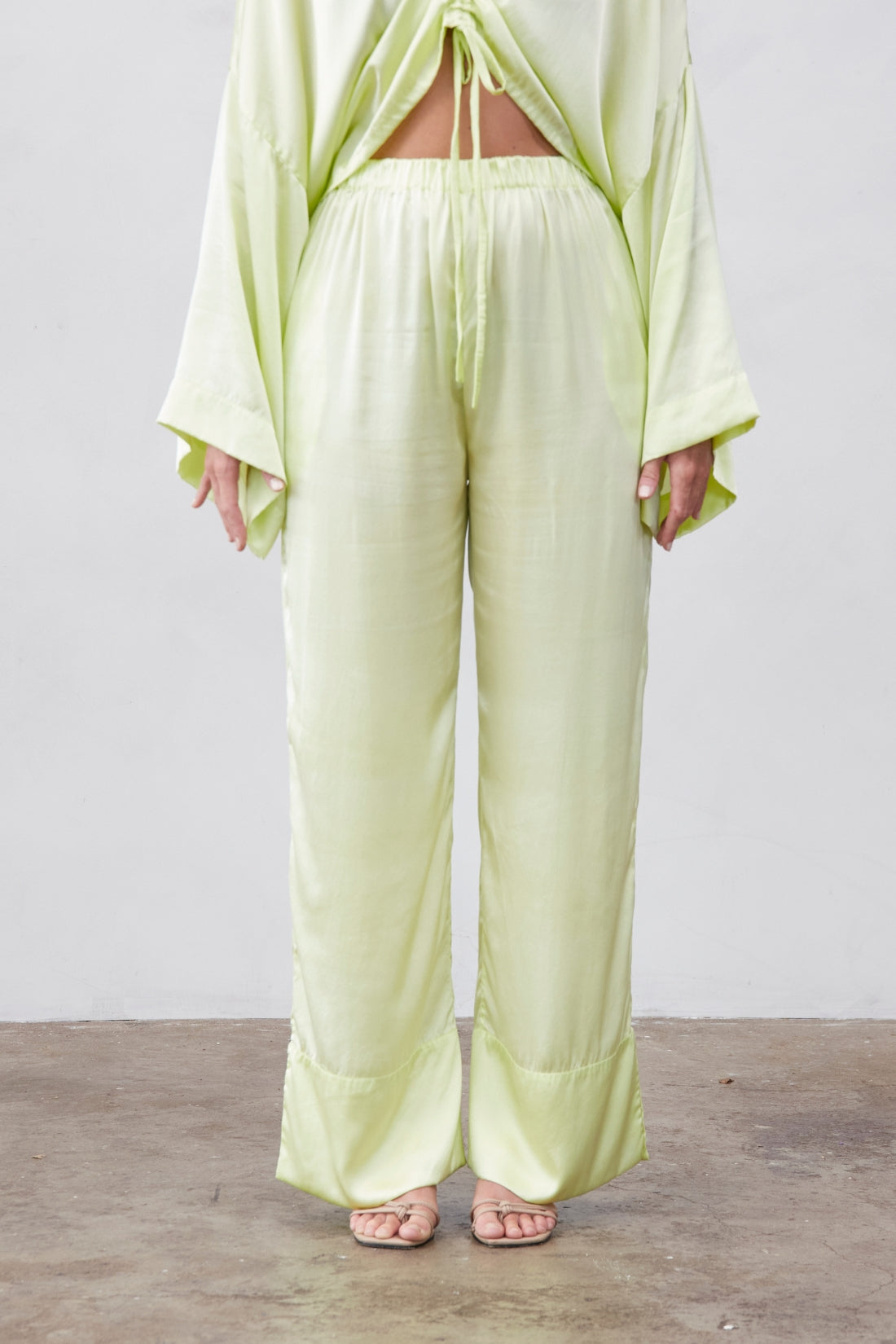 Ida Silk Pant Sunny Lime