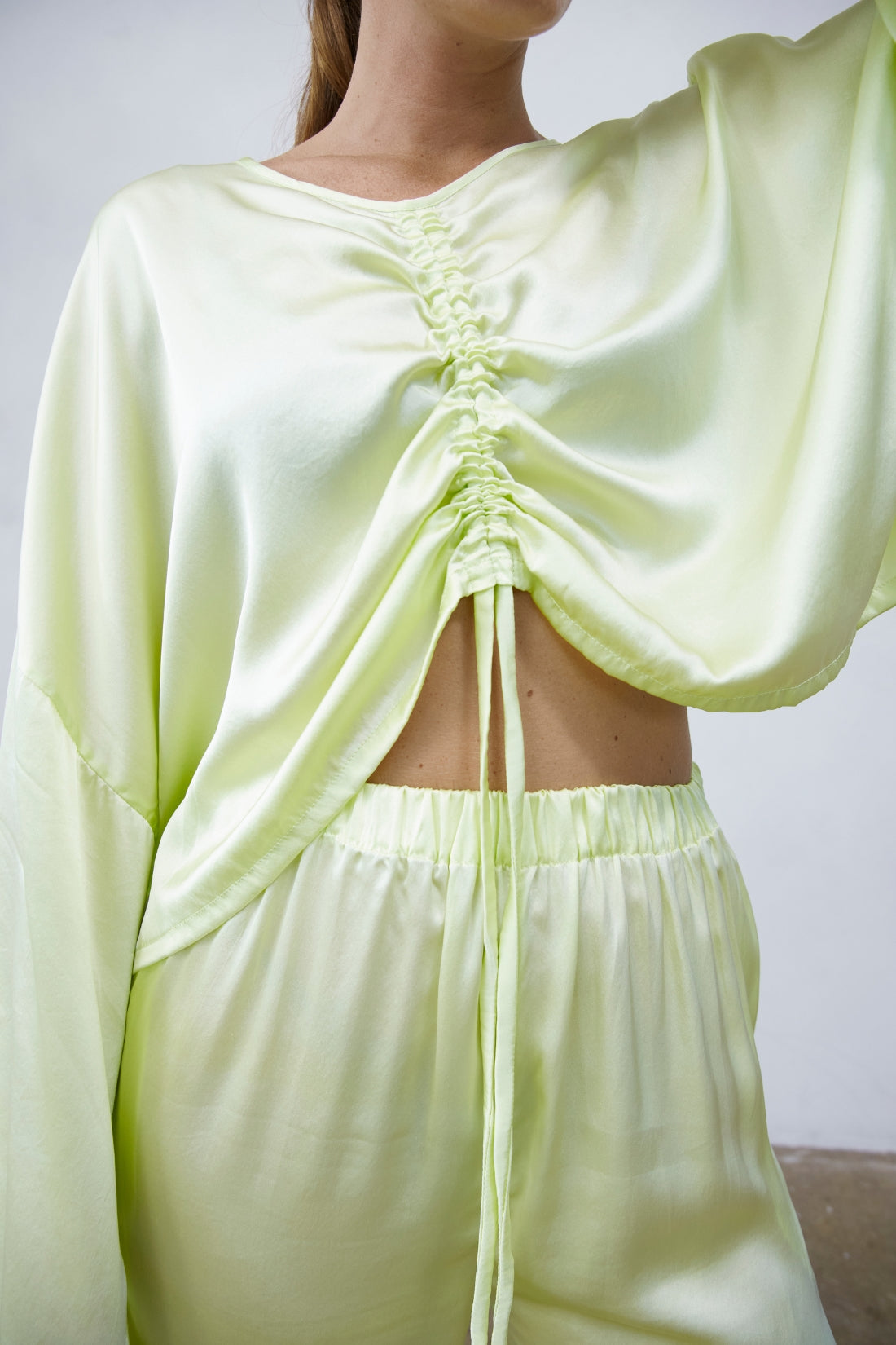 Ida Silk Pant Sunny Lime