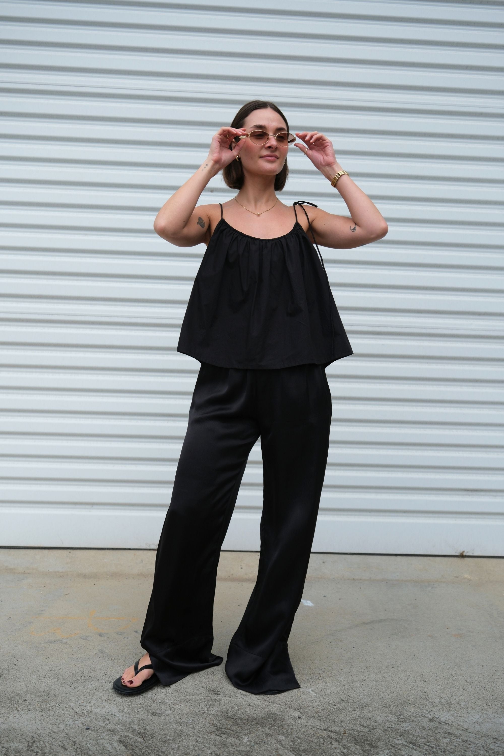 Josey Tie Top Black