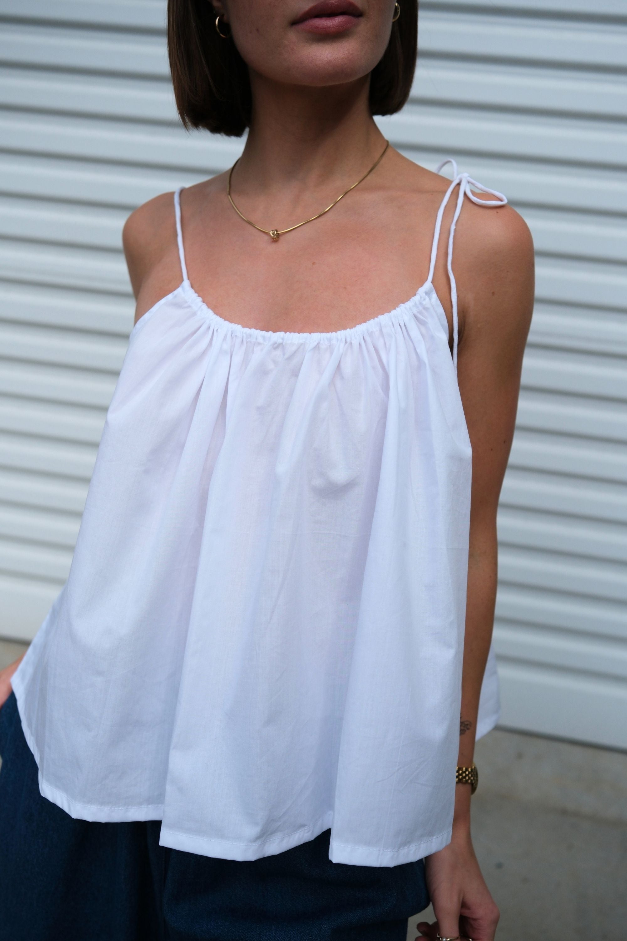 Josey Tie Top White