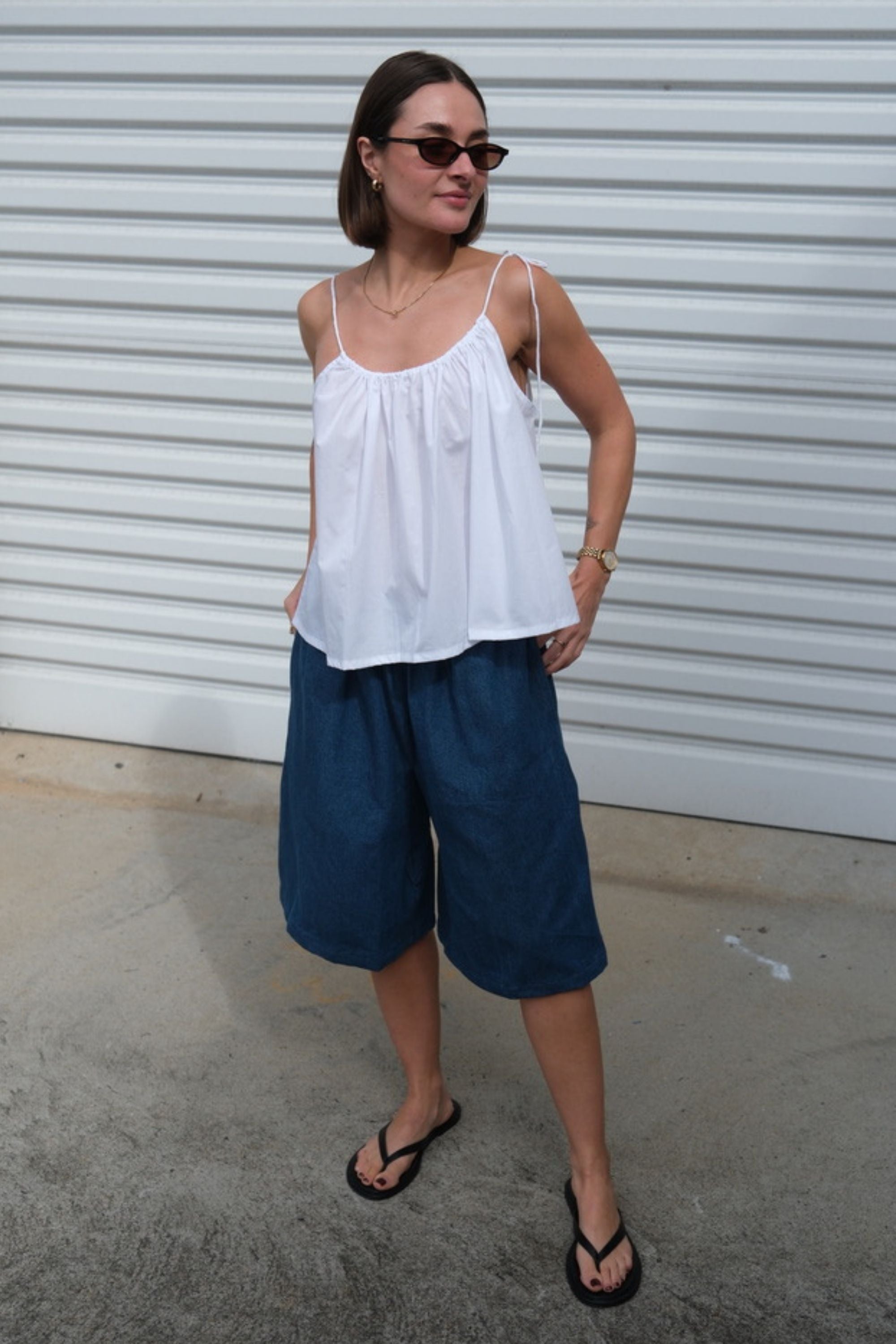 Josey Tie Top White