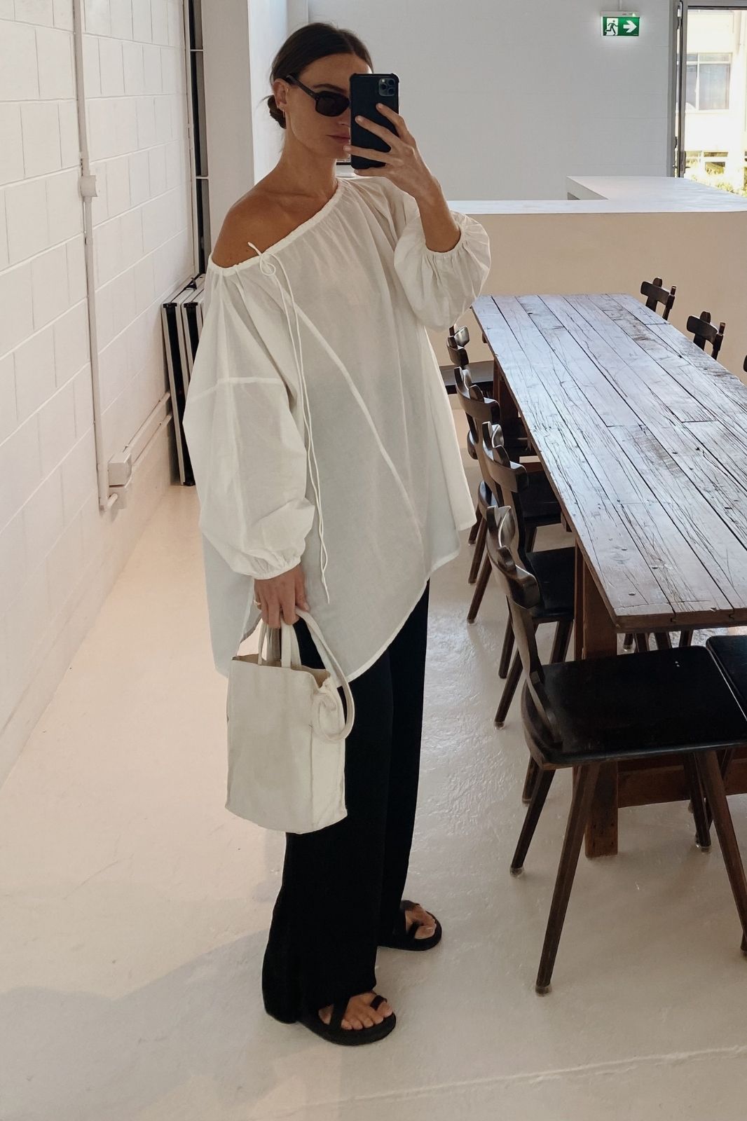 Joss Organic Cotton Blouse White — UNIKSPACE