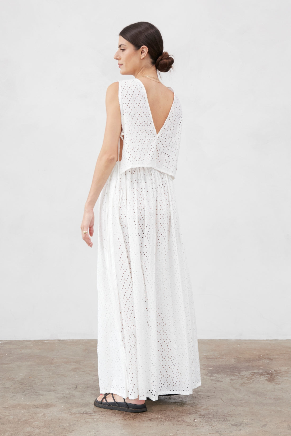 Tulum Anglaise Top White
