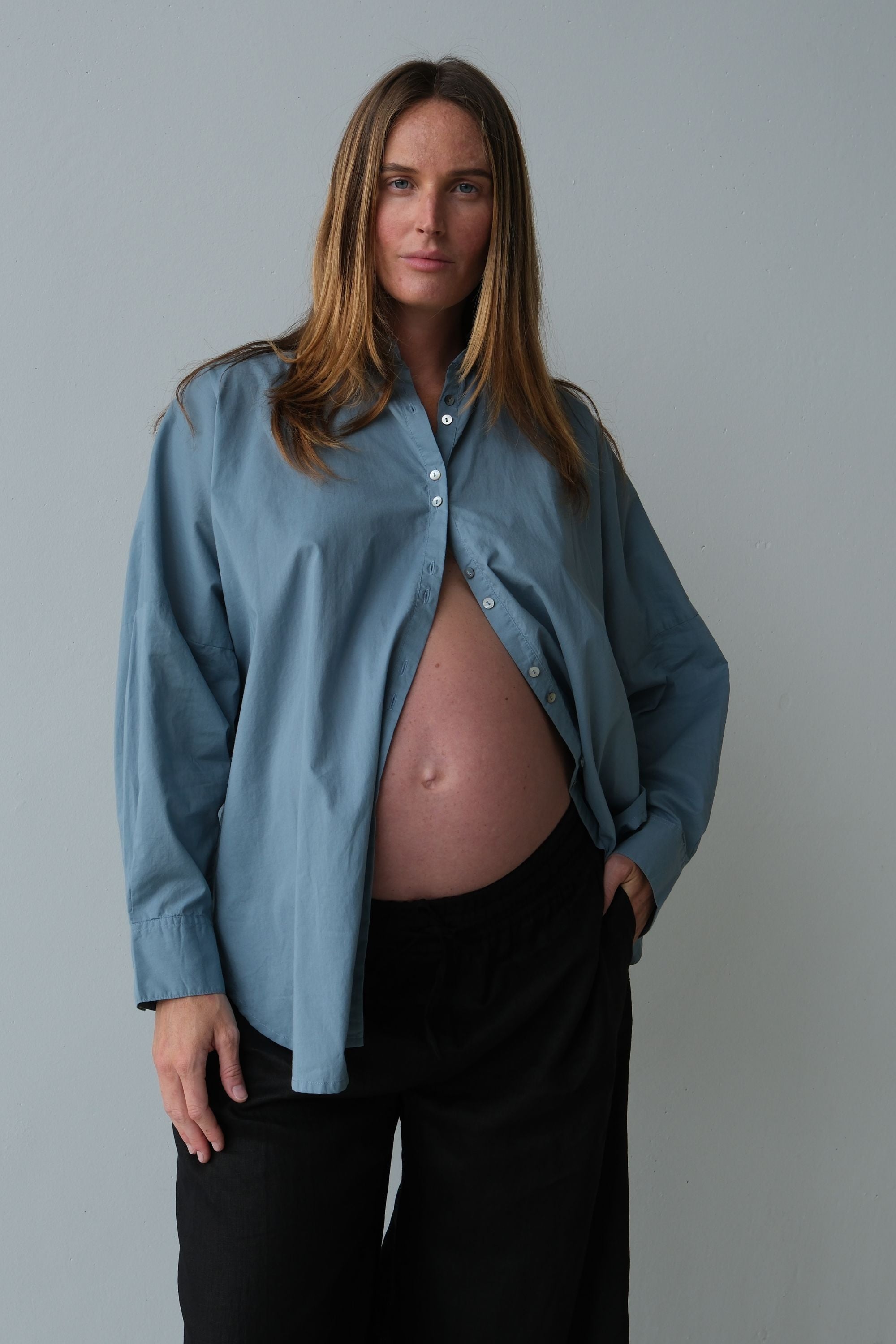 Nic Organic Cotton Shirt Steel Blue