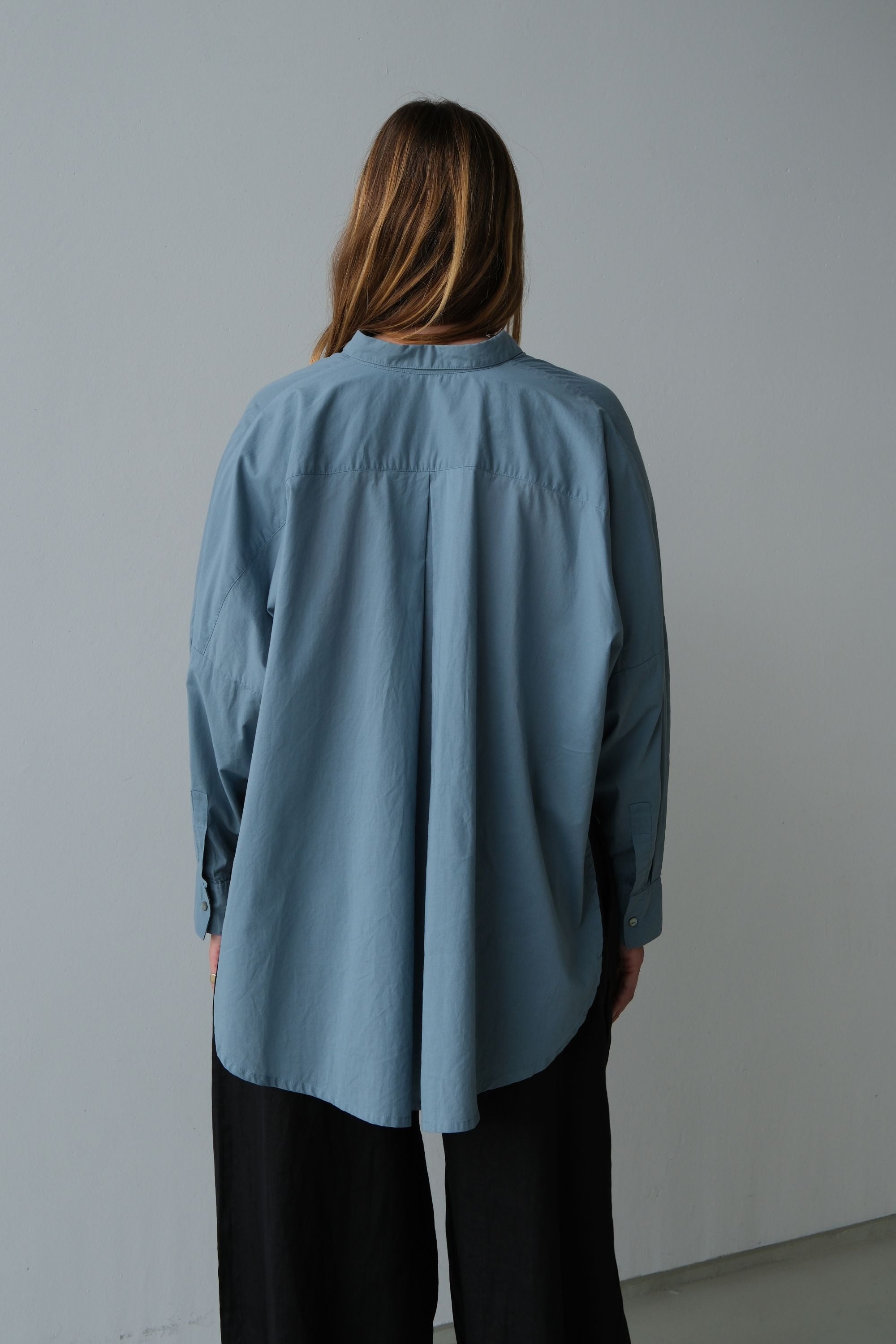 Nic Organic Cotton Shirt Steel Blue