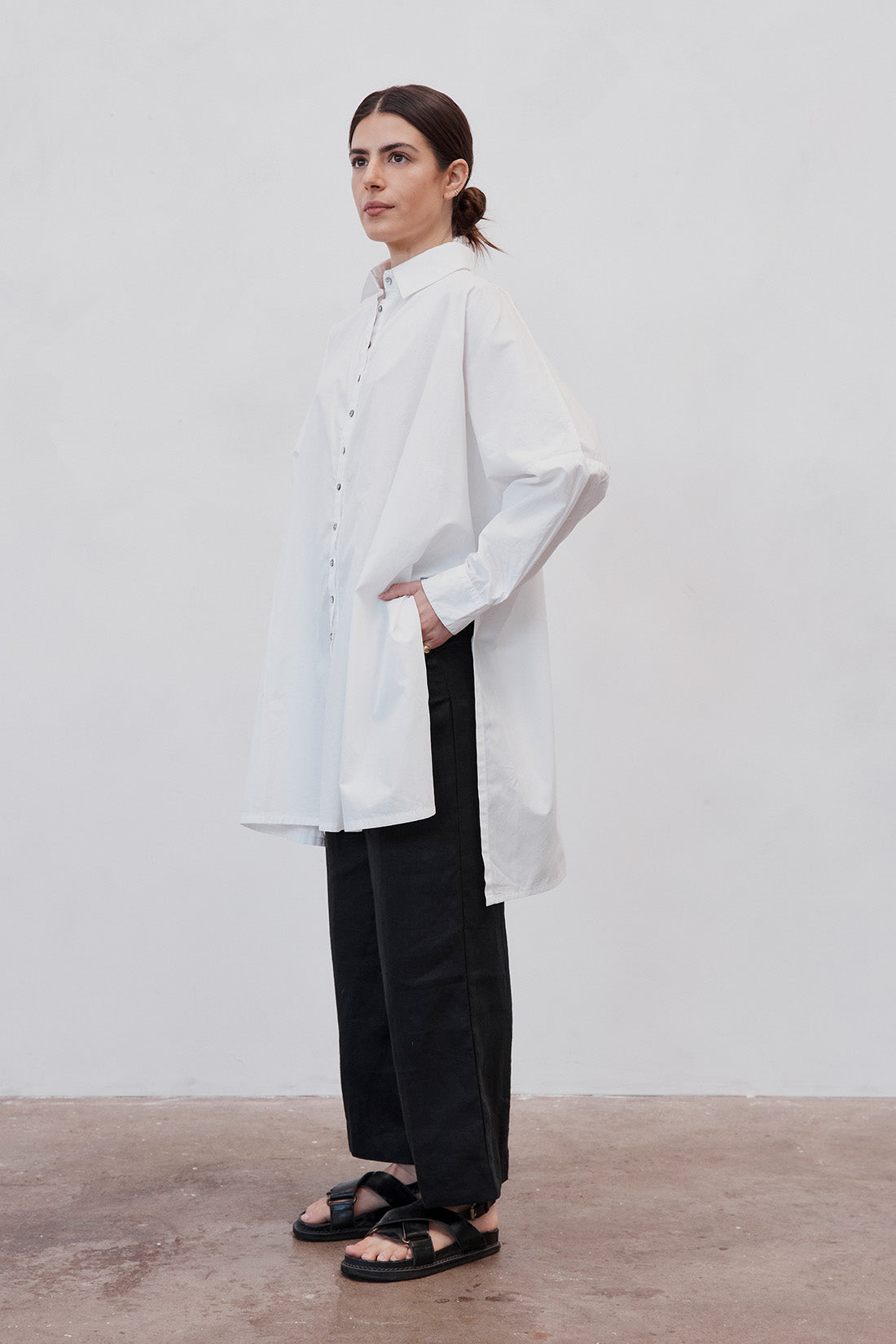 Oscar Oversized Cotton Poplin Shirt White | Pre Order