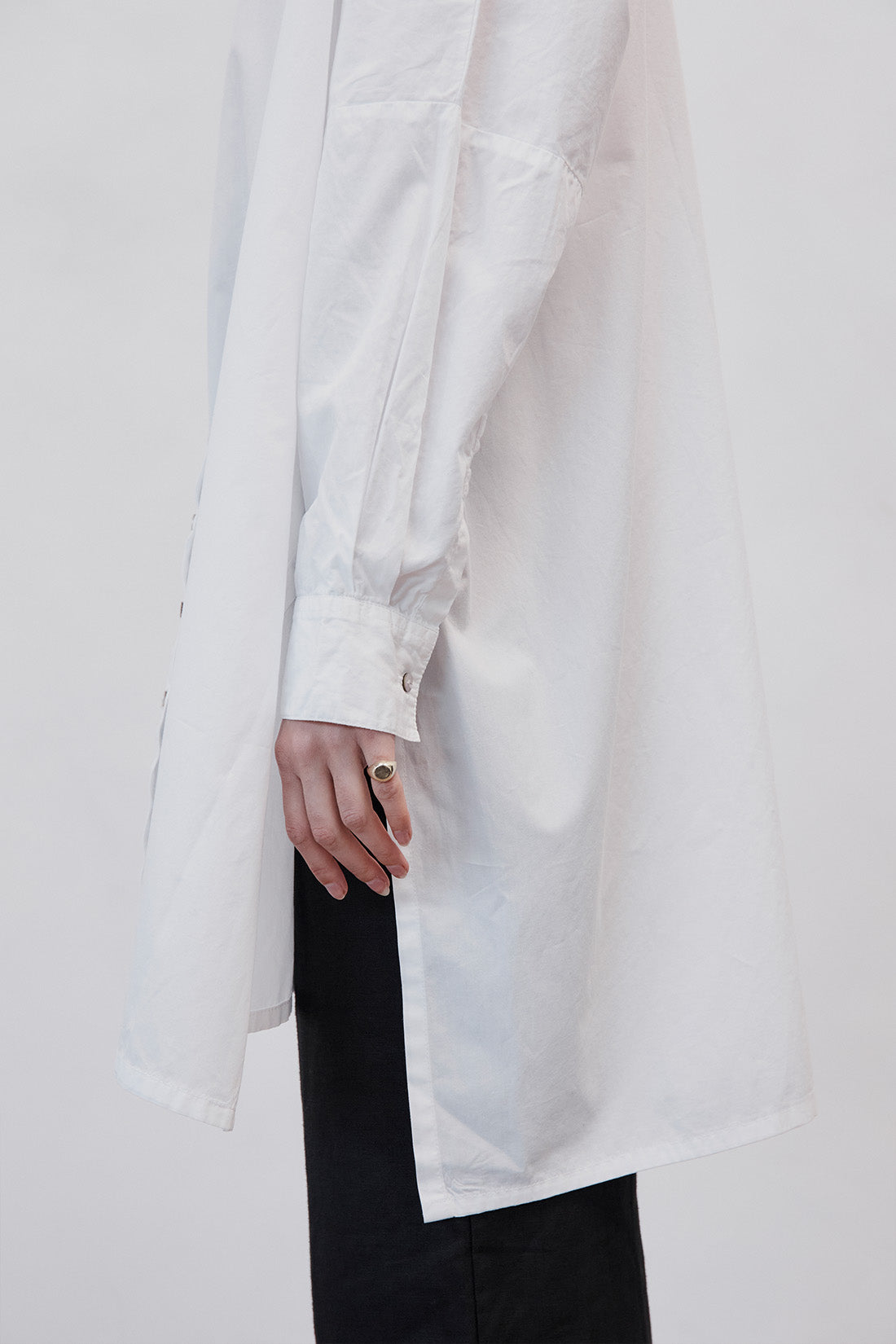 Oscar Oversized Cotton Poplin Shirt White | Pre Order