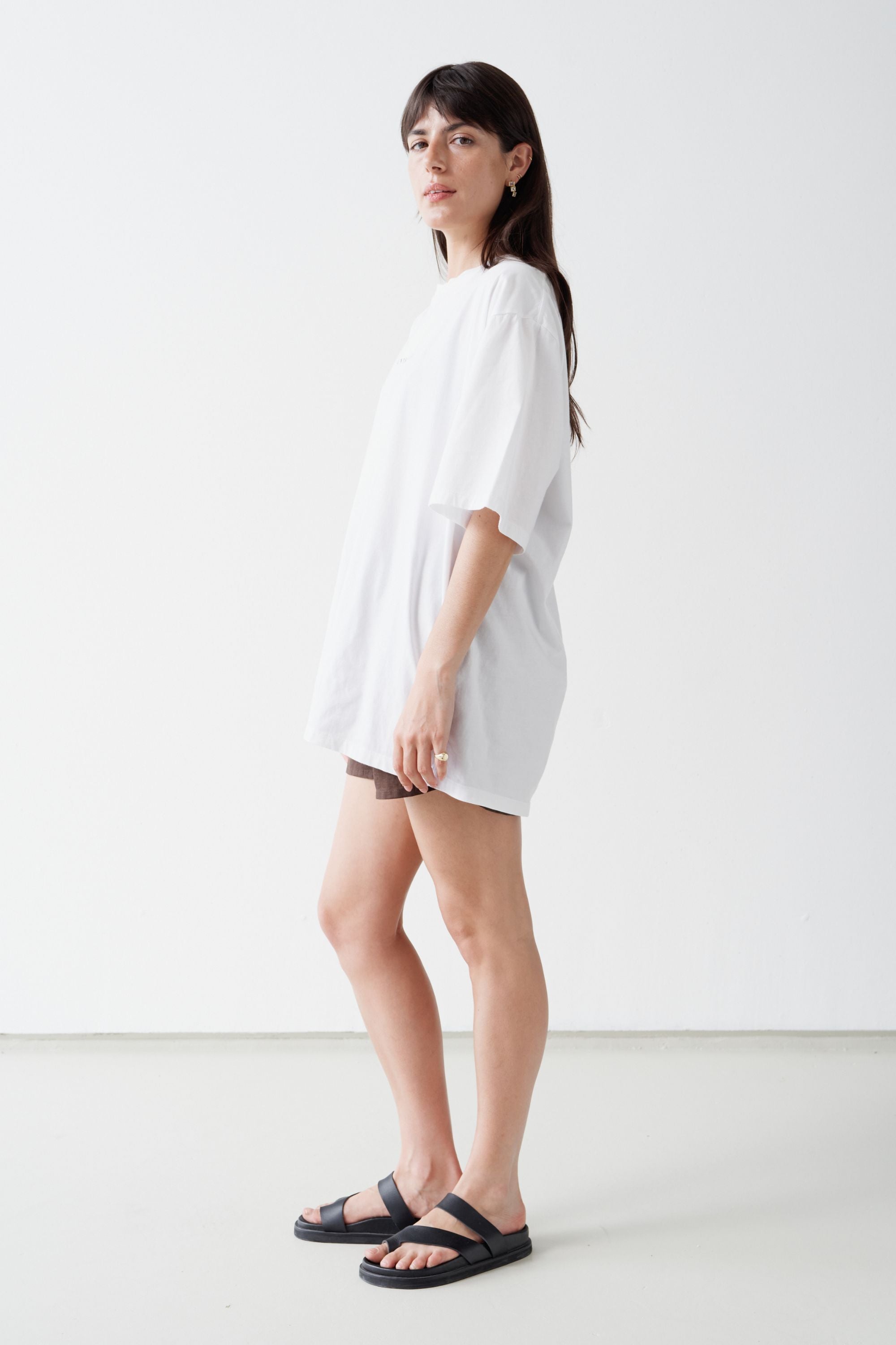 Oversized Logo Tee White