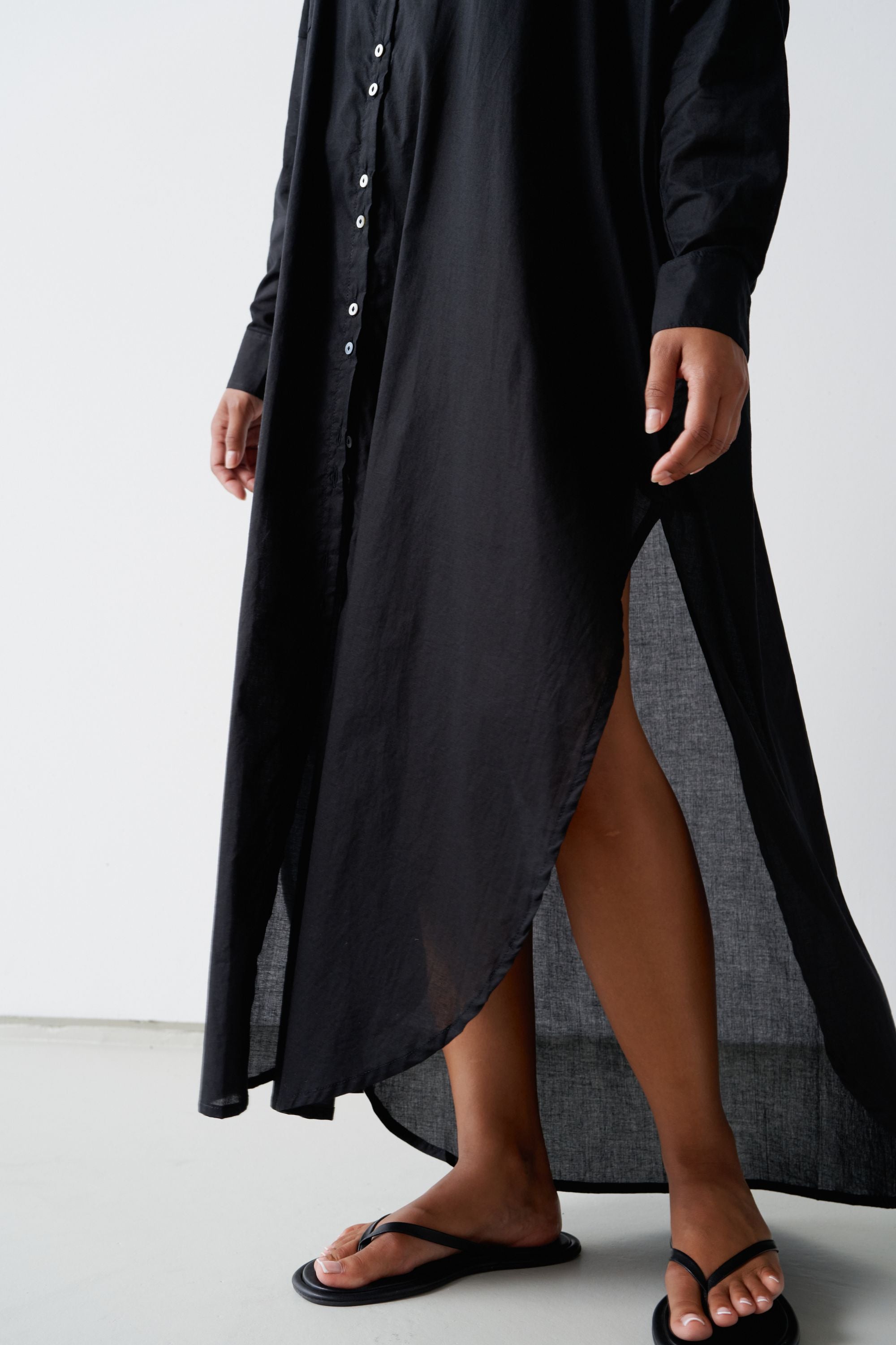 Santorini Shirt Dress Black