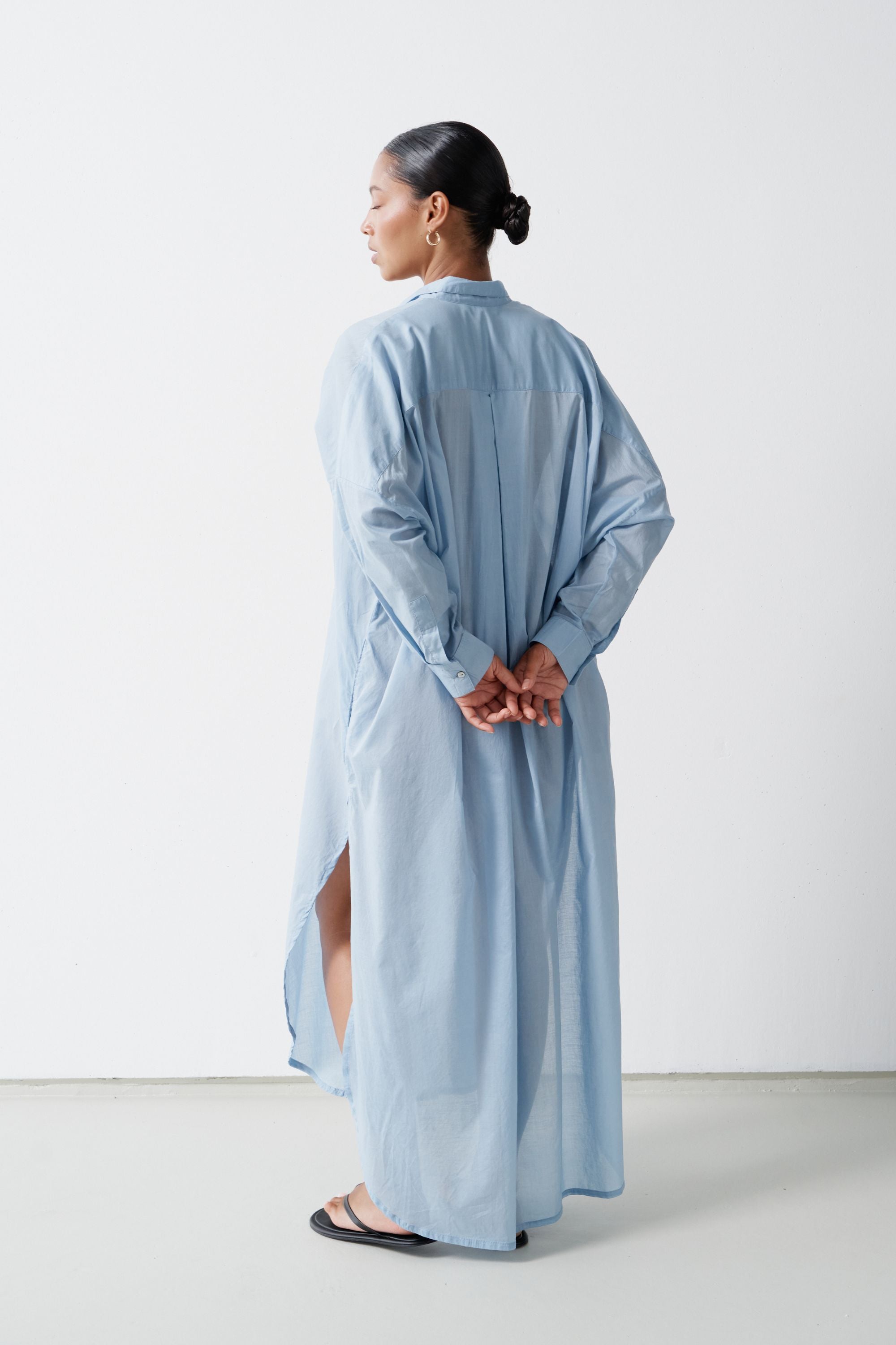 Santorini Shirt Dress Sky